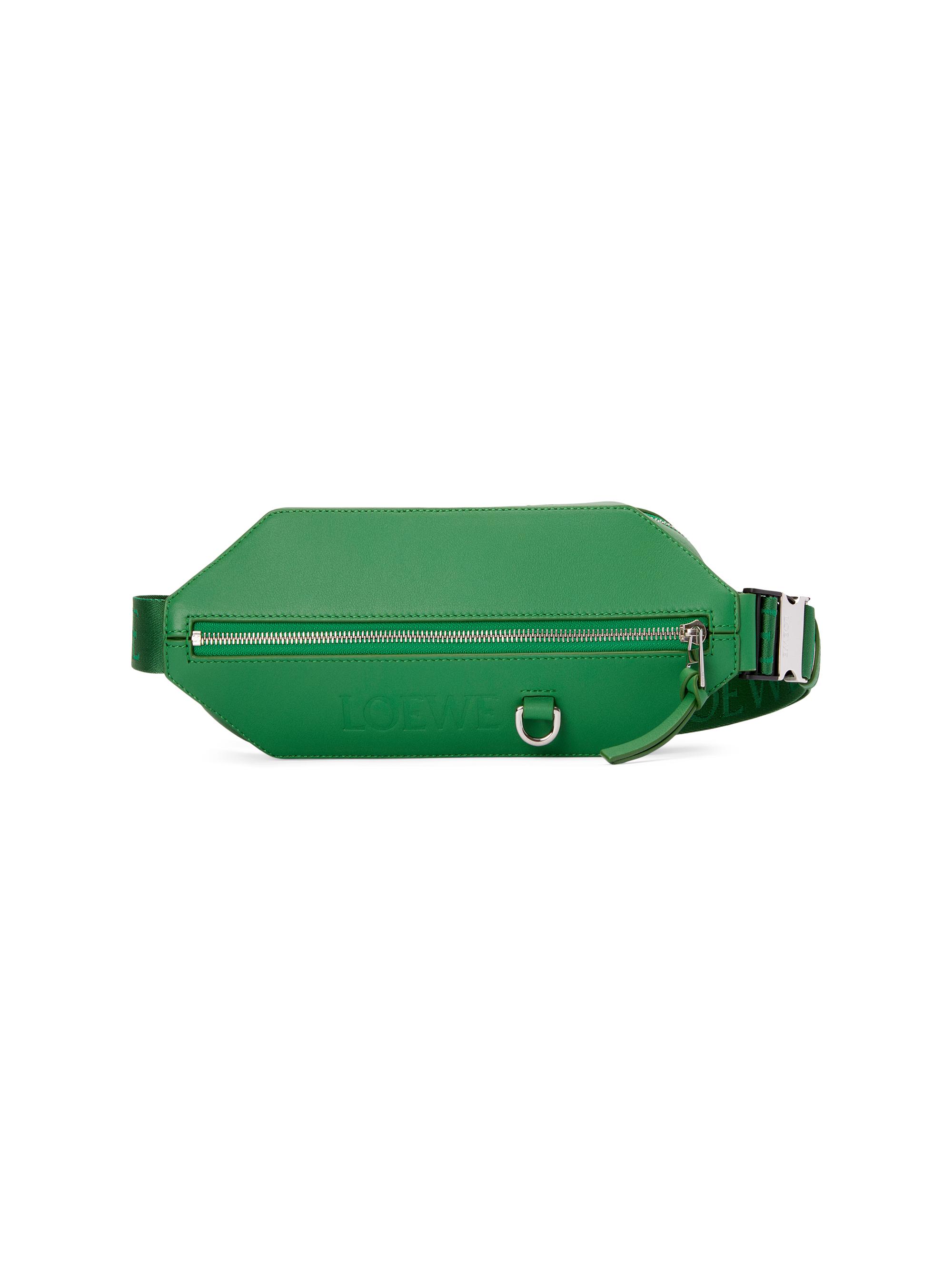 LOEWE Men's Convertible Leather Sling Bag - Tropical Green