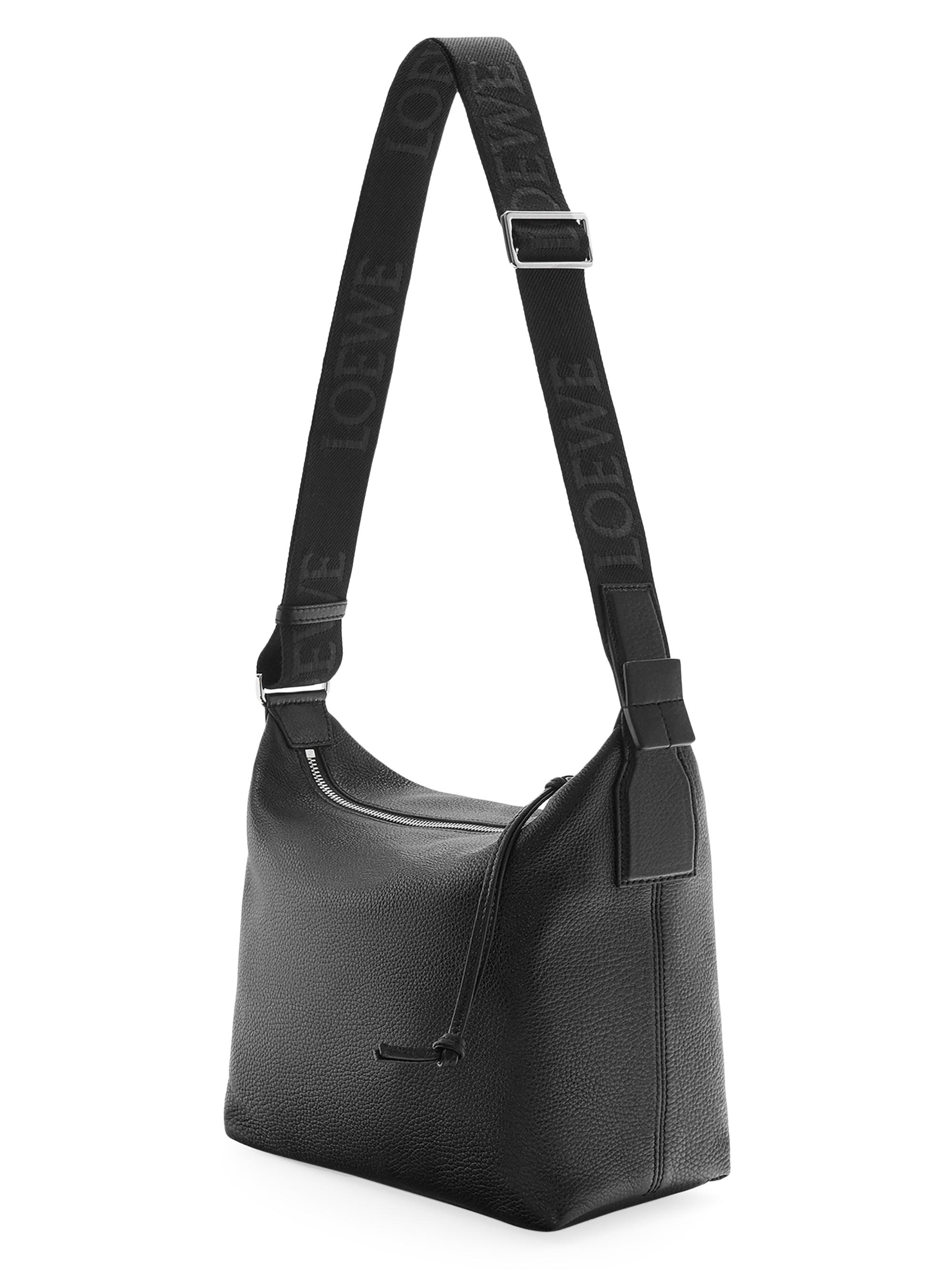 LOEWE Men's  Cubi Leather Crossbody Bag - Black