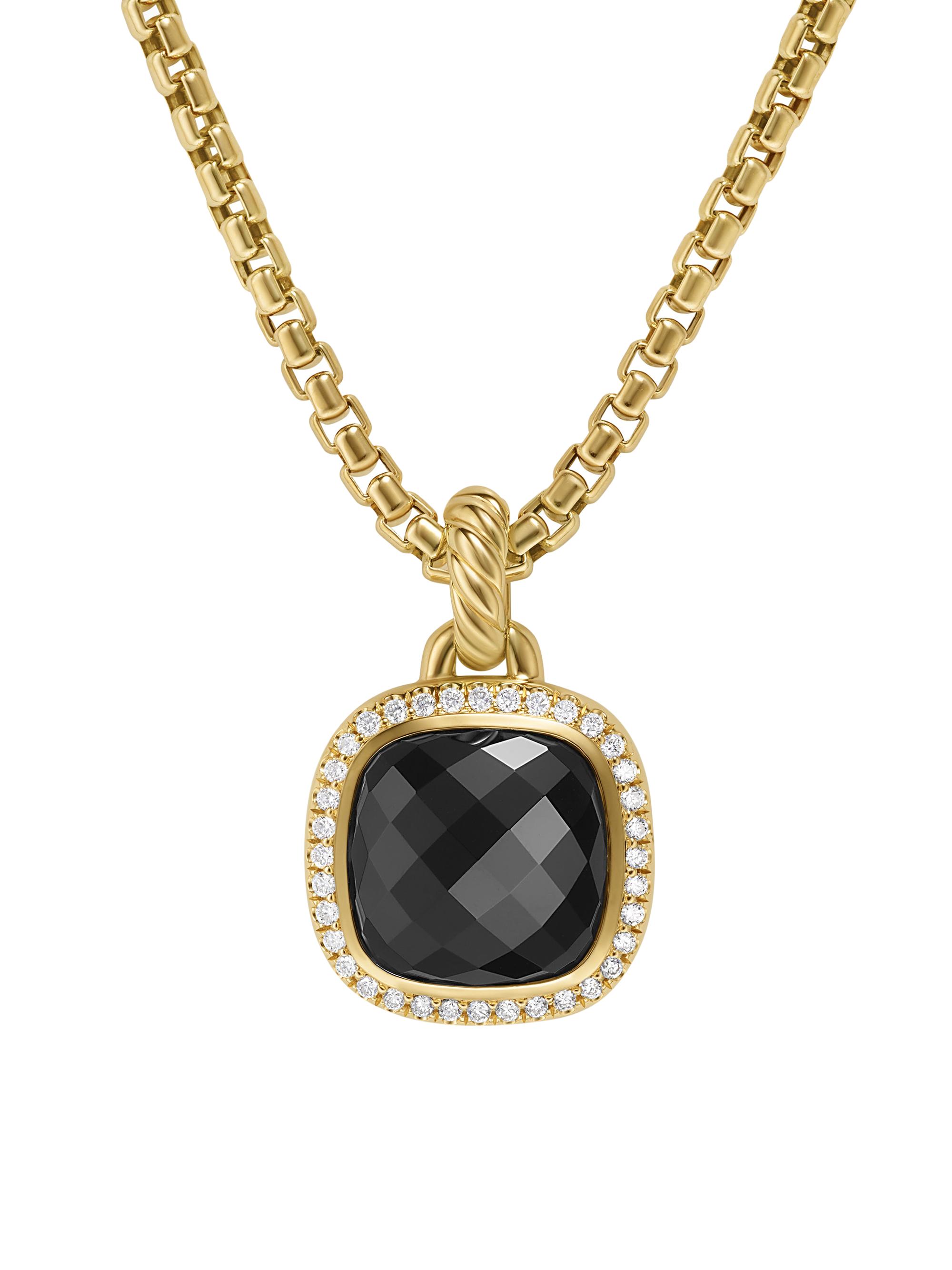 David Yurman Women's Albion Pendant in 18K Yellow Gold - Black Onyx