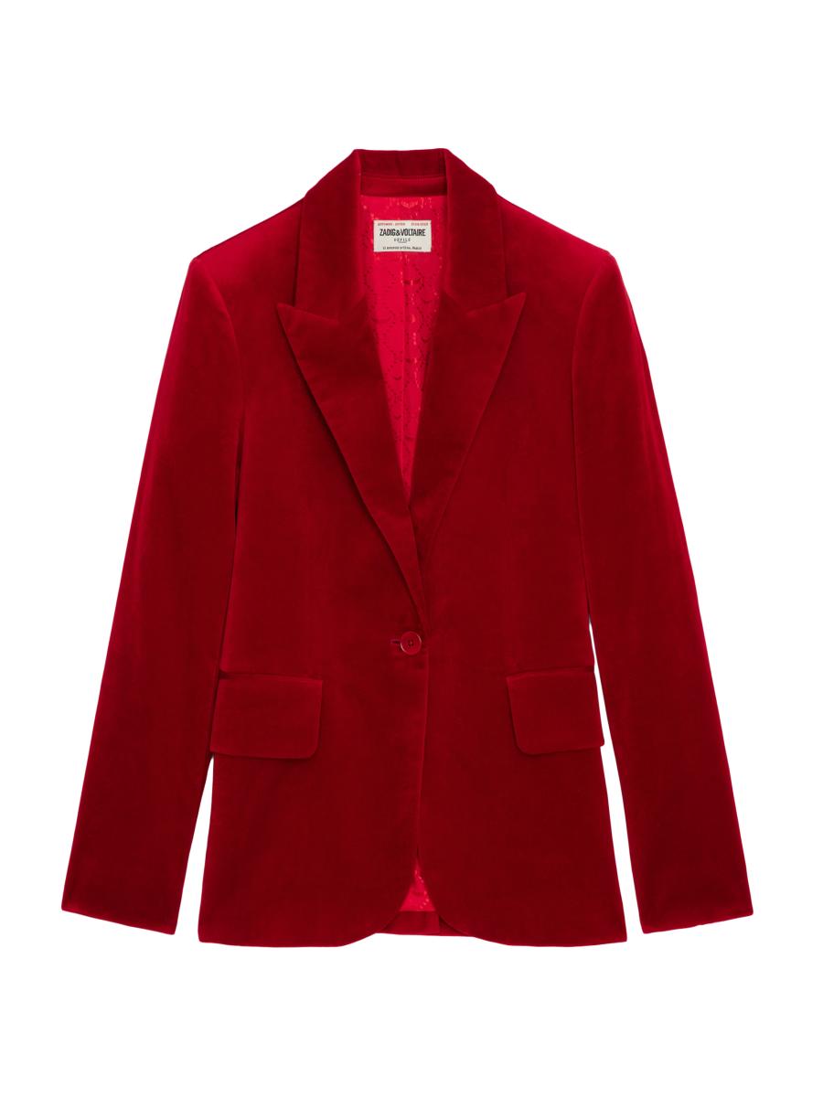 Zadig & Voltaire Vavy Velvet Tailored Blazer | Saks Fifth Avenue