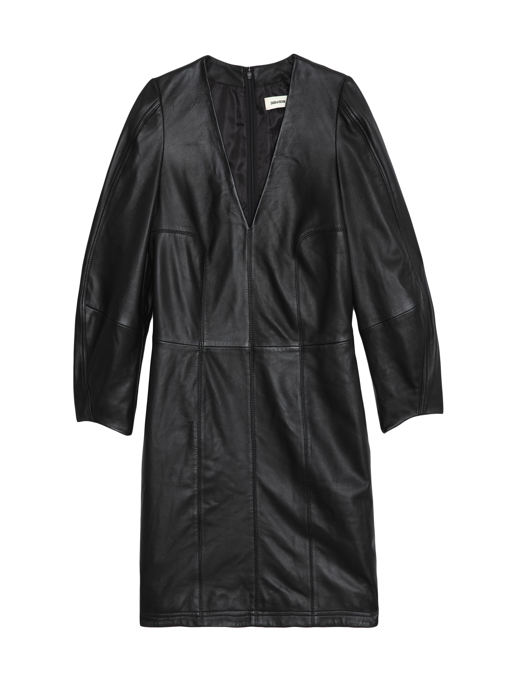 ワンピース Zadig & Voltaire Leather Mini Dress Zadig & Voltaire Rean Cuir Lisse Leather Minidress | Saks Fifth Avenue