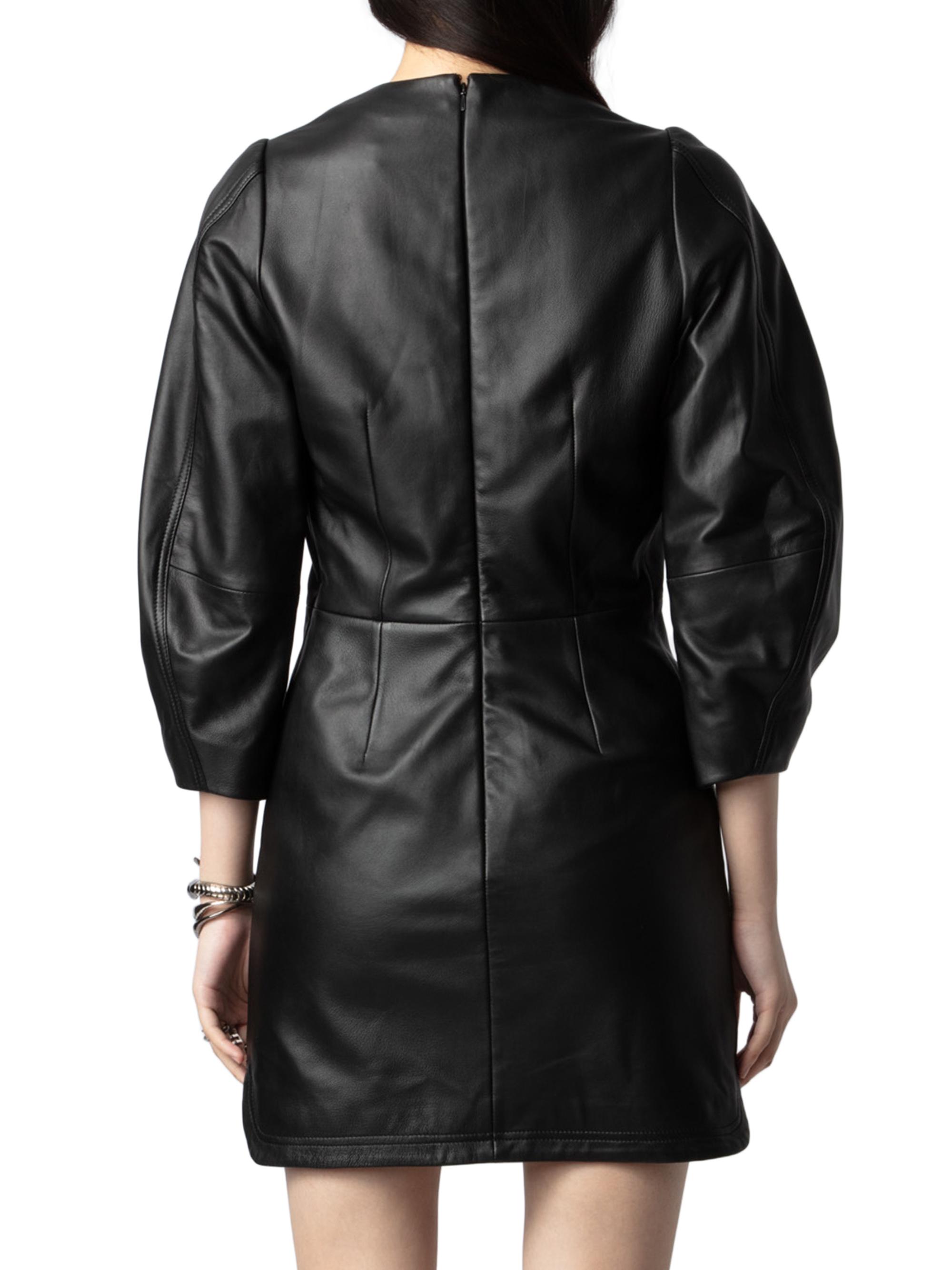 Zadig & Voltaire Rean Cuir Lisse Leather Minidress | Saks Fifth Avenue