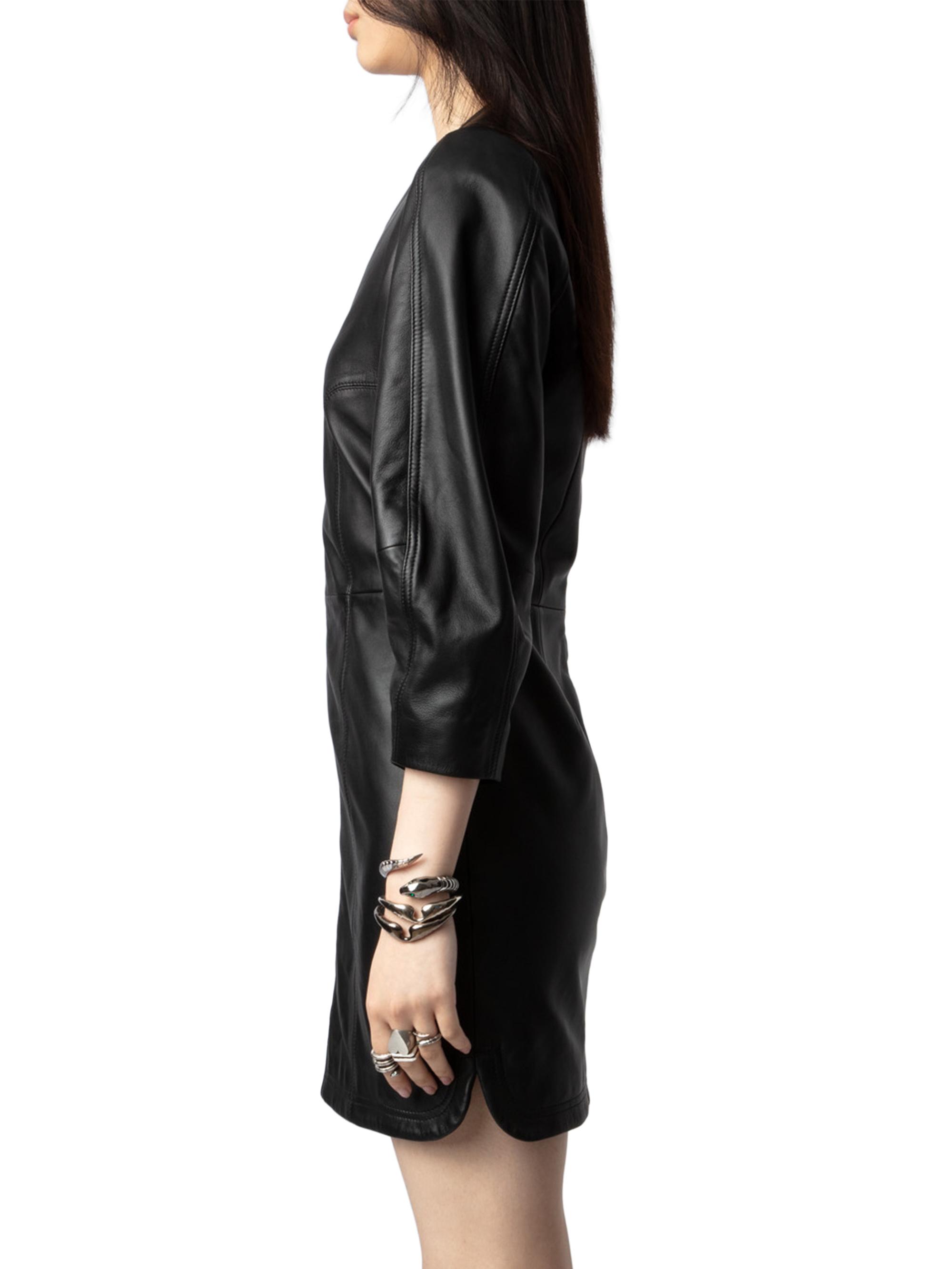 Zadig & Voltaire Rean Cuir Lisse Leather Minidress | Saks Fifth Avenue