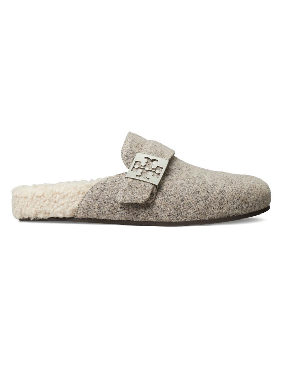 Tory Burch Mellow Faux-Shearling Suede Mules | Saks Fifth Avenue
