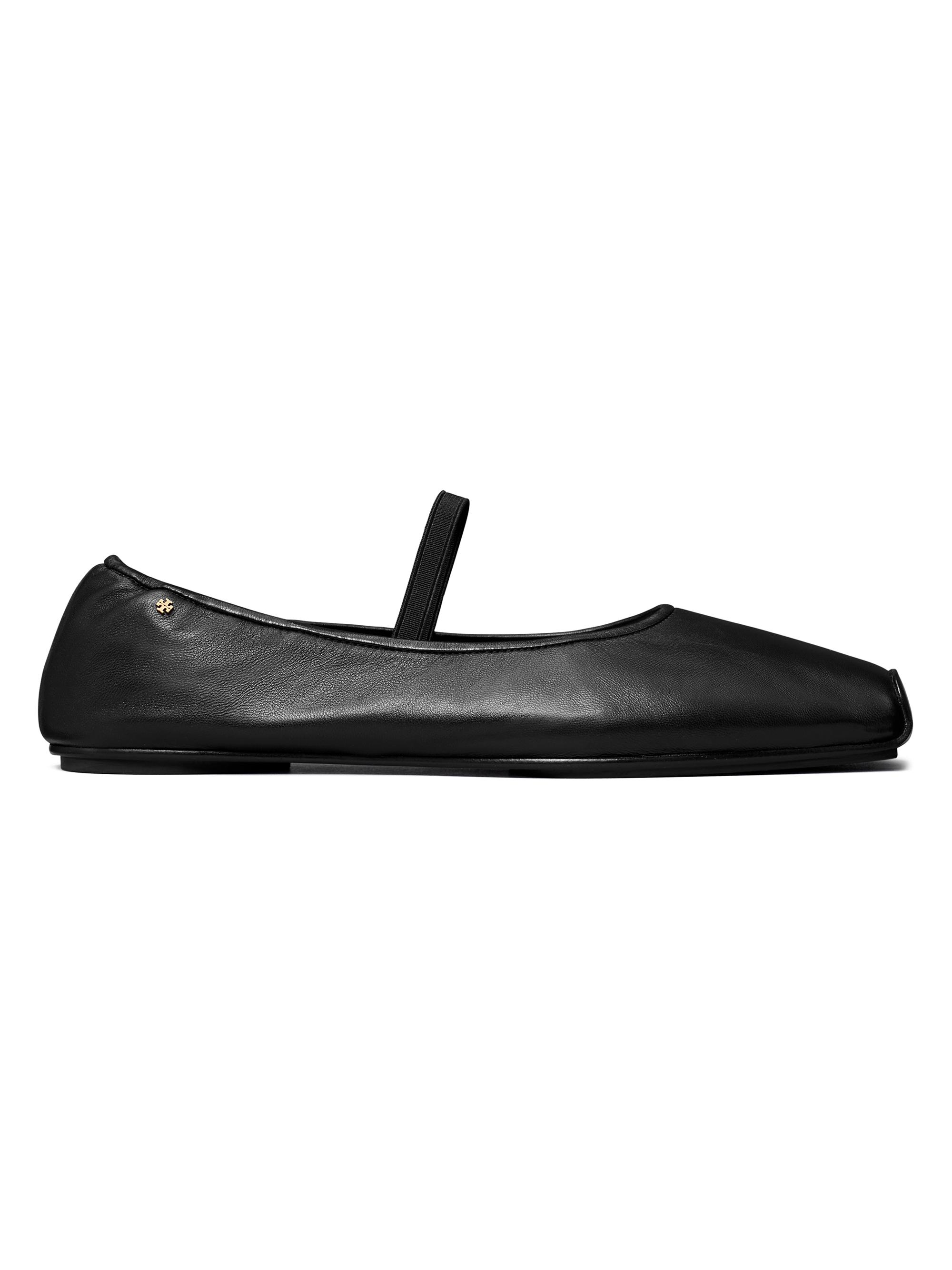 Tory Burch Women's Runway Leather Ballet Flats - Perfect Black