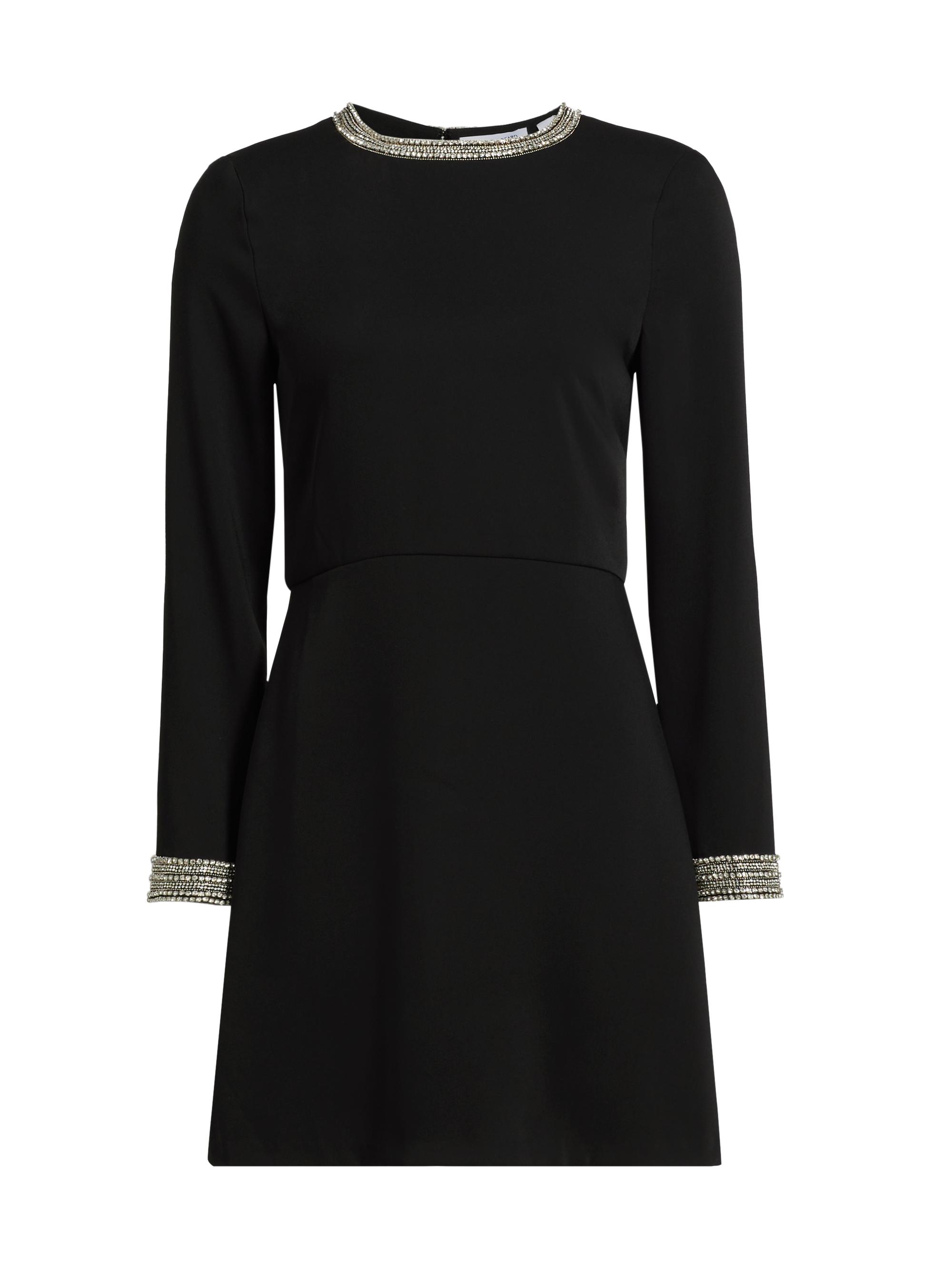 Veronica Beard Women's Tala Embellished-Trim Minidress - Black
