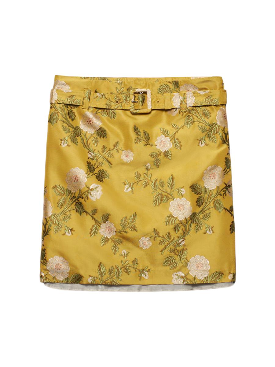 Prada Floral Jacquard Skirt | Saks Fifth Avenue