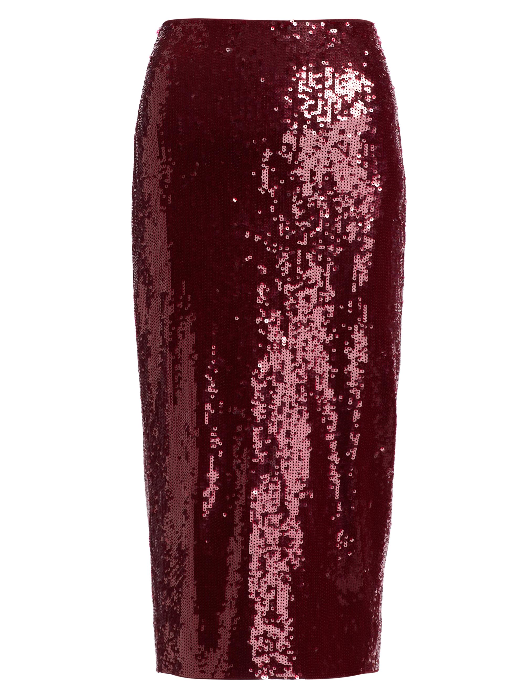 Veronica Beard Women's Koa Sequined Pencil Midi-Skirt - Wine