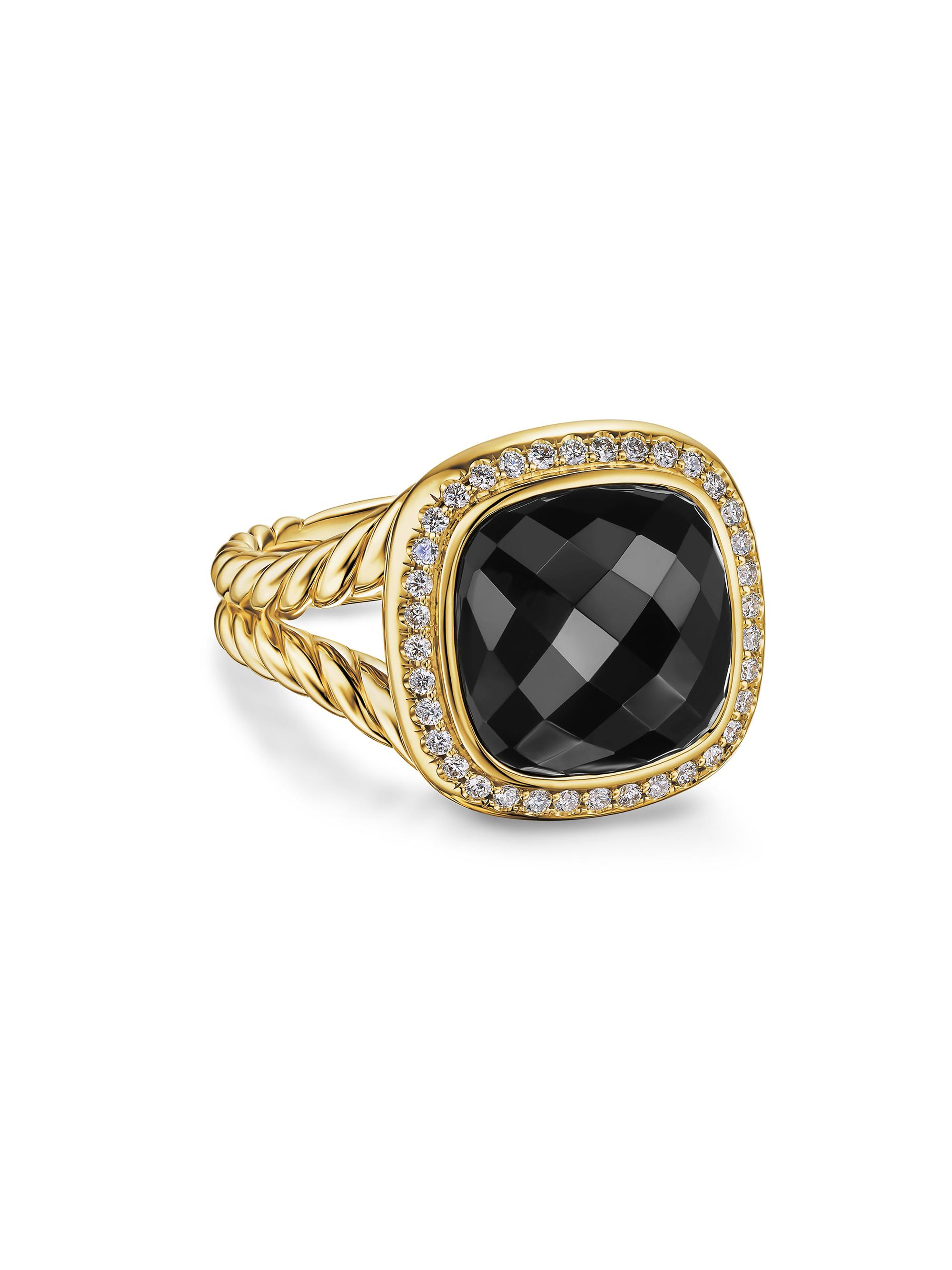 David Yurman Women's Albion Ring in 18K Yellow Gold - Black Onyx