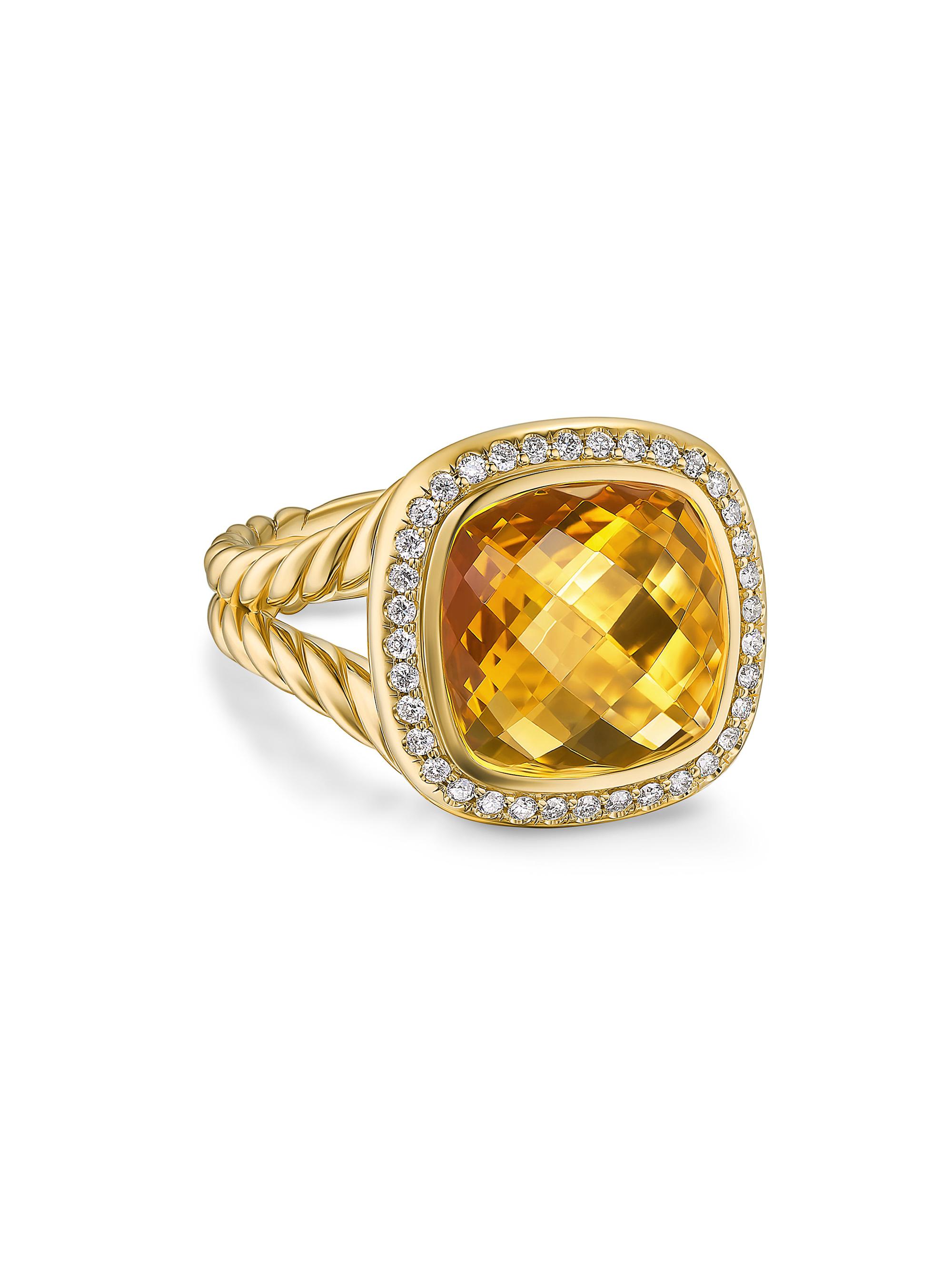 David Yurman Women's Albion Ring in 18K Yellow Gold - Citrine