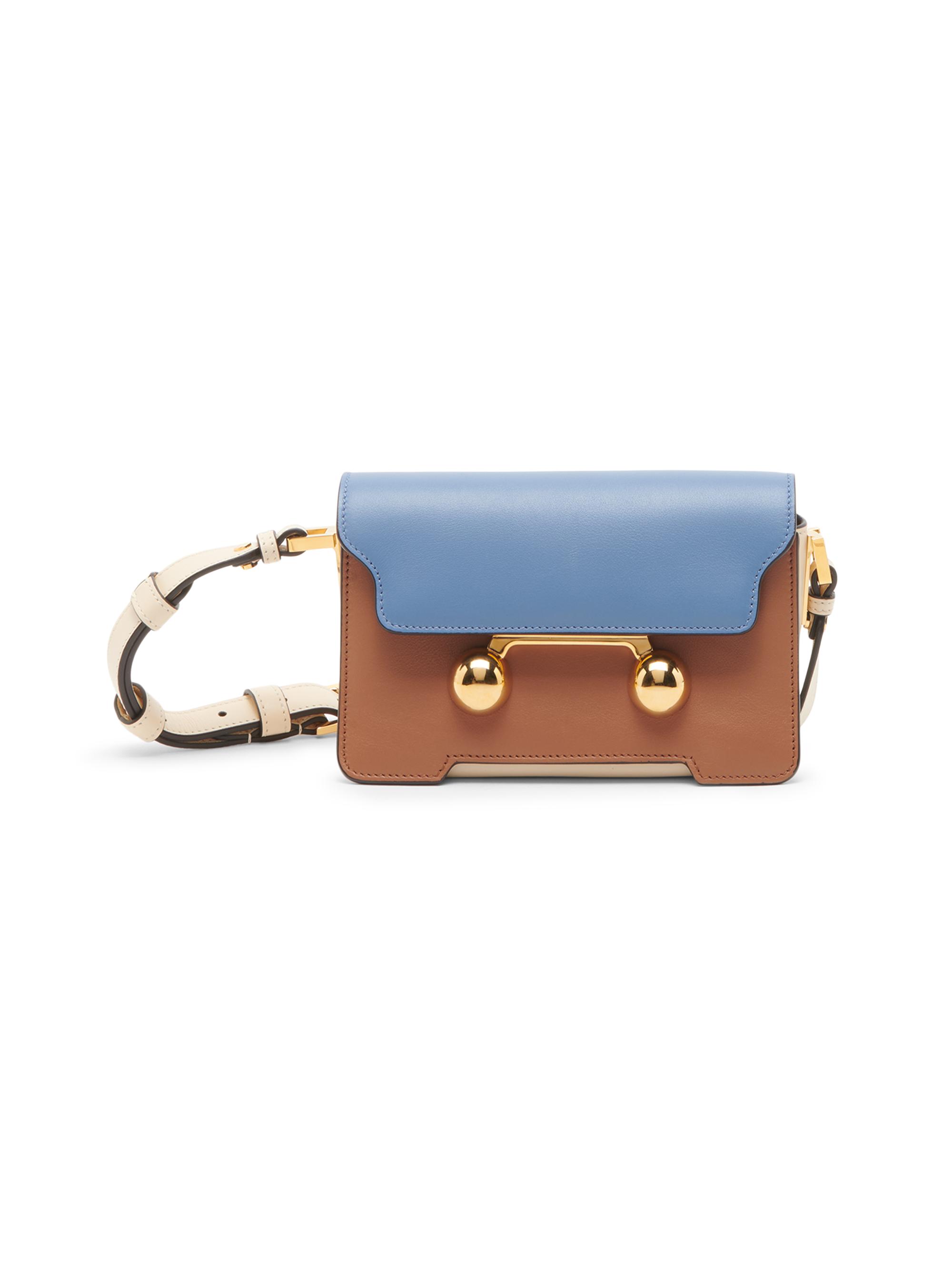 Marni Women's Mini Leather Shoulder Bag - Opal Cinnamon Shell