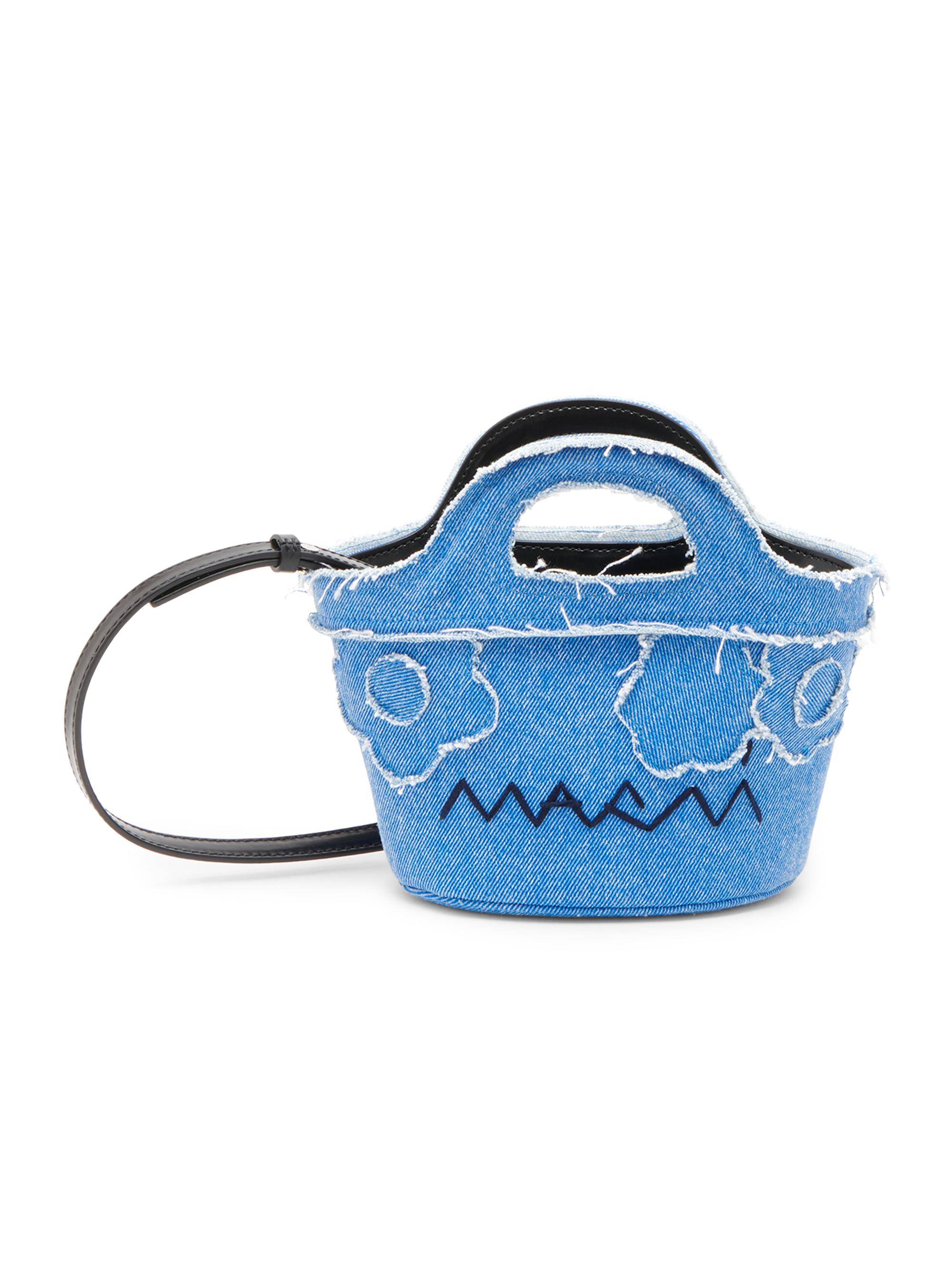 Marni Women's Micro Tropicalia Denim & Leather Tote Bag - Cobalt