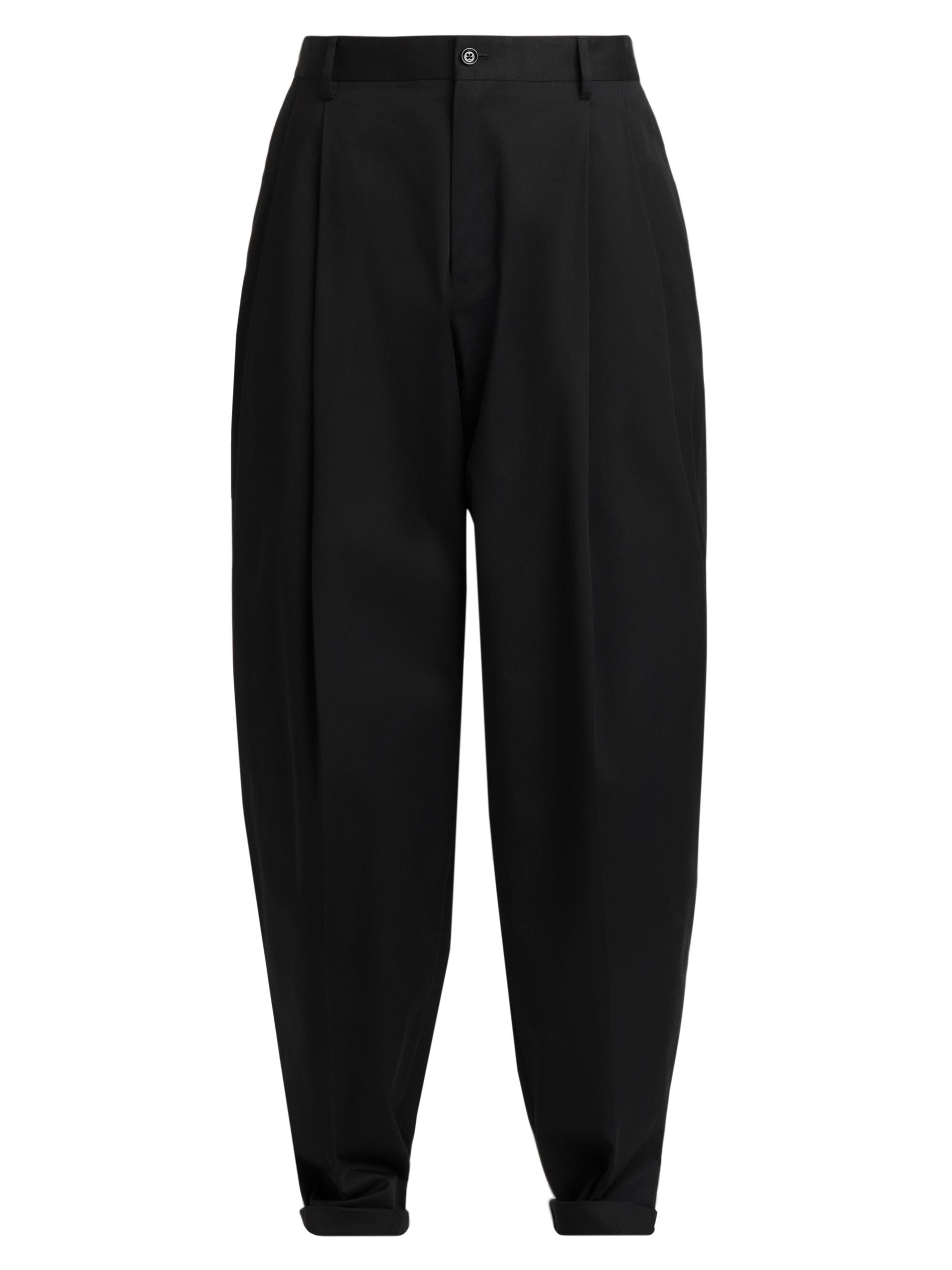 Dolce & Gabbana Men's Pleated Stretch-Cotton Relaxed-Fit Pants - Nero