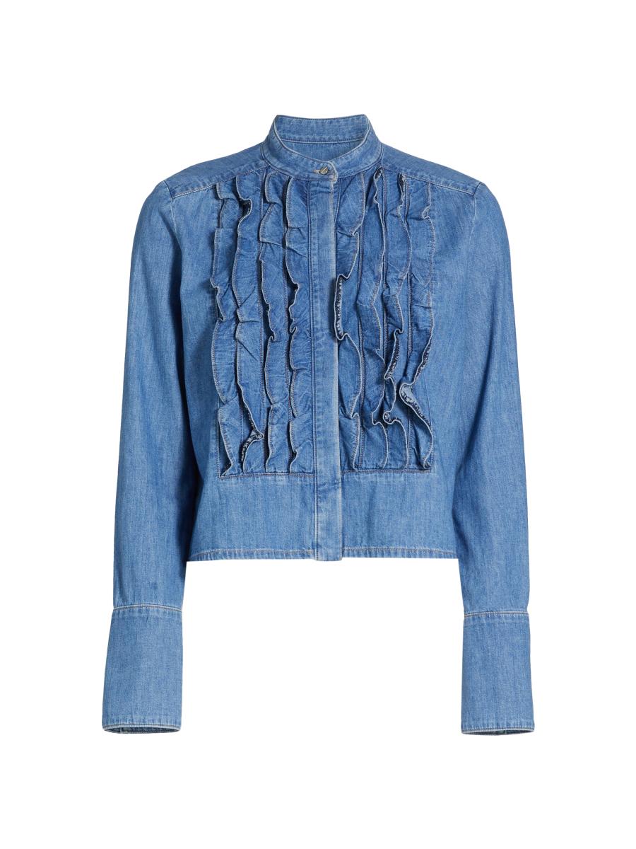 HOLIDAY PAINT DENIM RUFFLE SHIRT ホリデイ PAINT DENIM RUFFLE SHIRT｜HOLIDAY（ホリデイ）OFFICIAL ONLINE