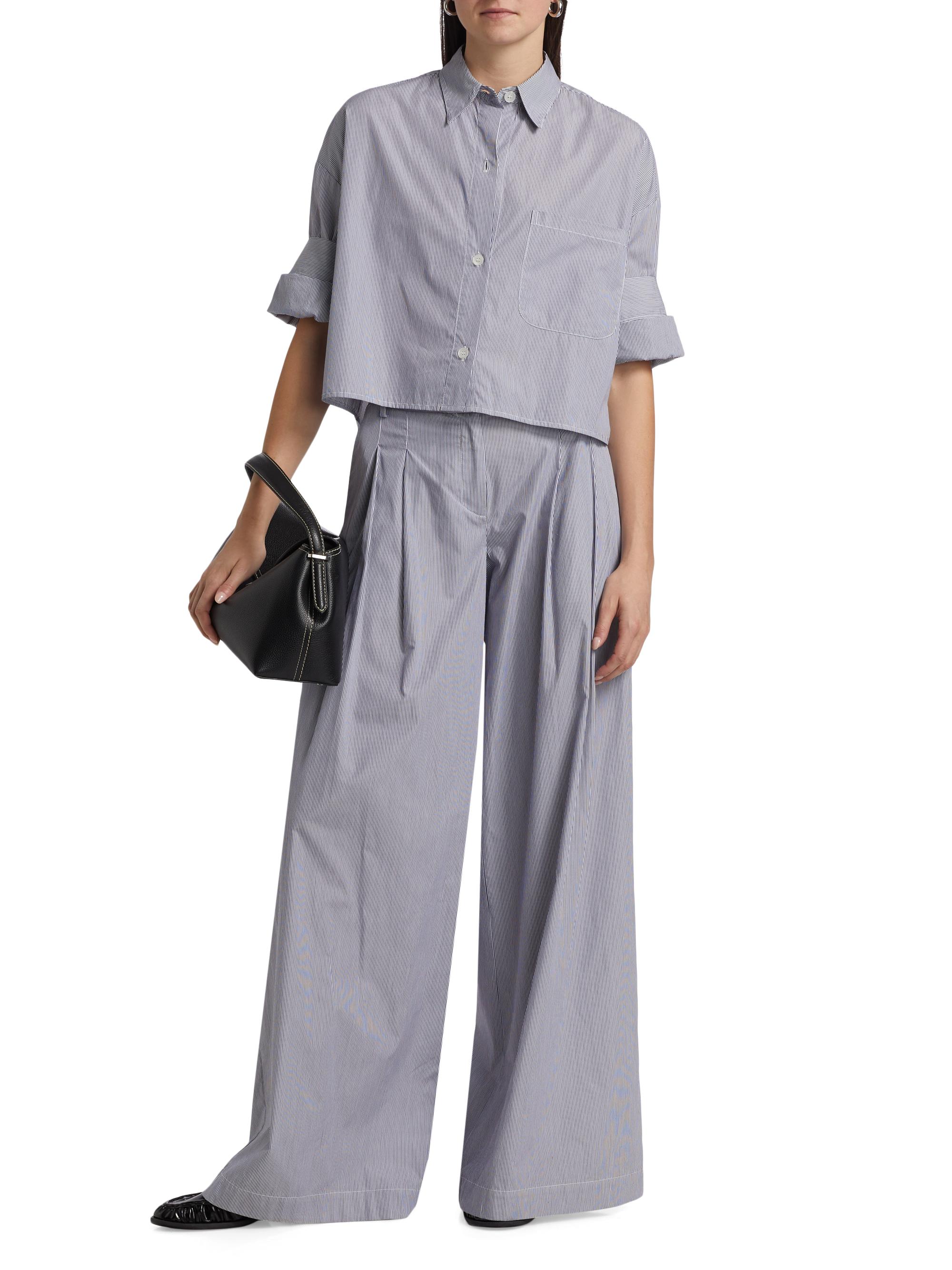 TWP Next Ex Striped Tailored Crop Top | Saks Fifth Avenue