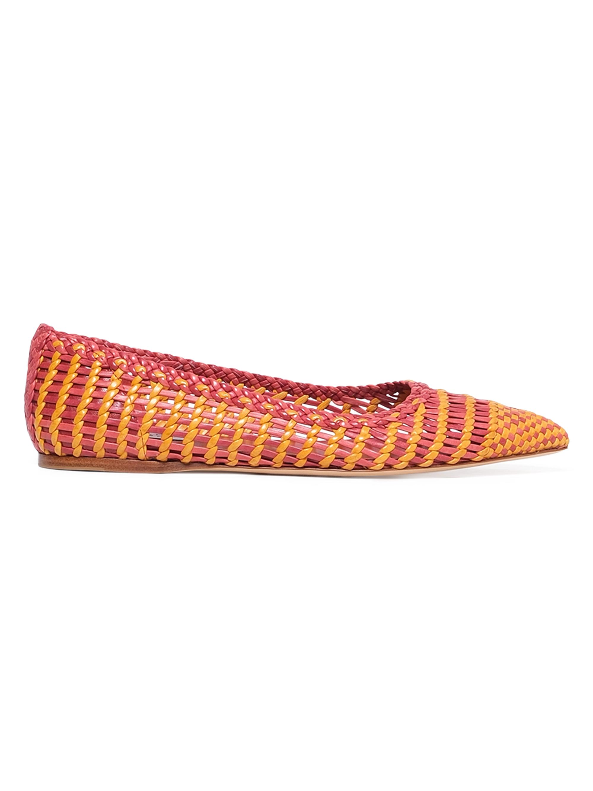 Gabriela Hearst Women's Perro Woven Leather Flats - Pink Multi