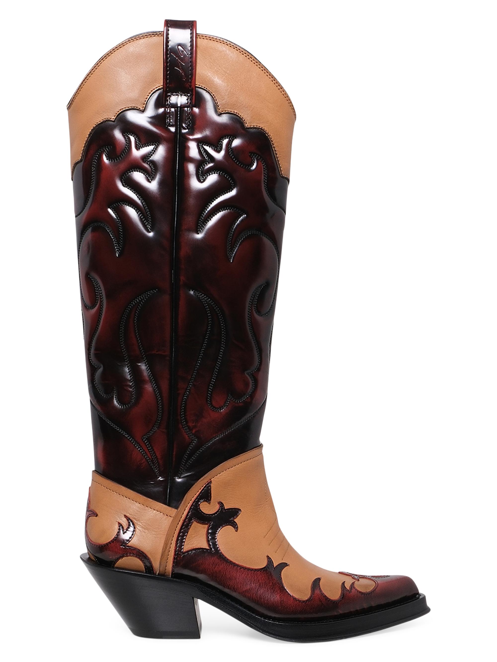 Gabriela Hearst Women's Capitana 50MM Leather Knee-High Boots - Light Brown Red