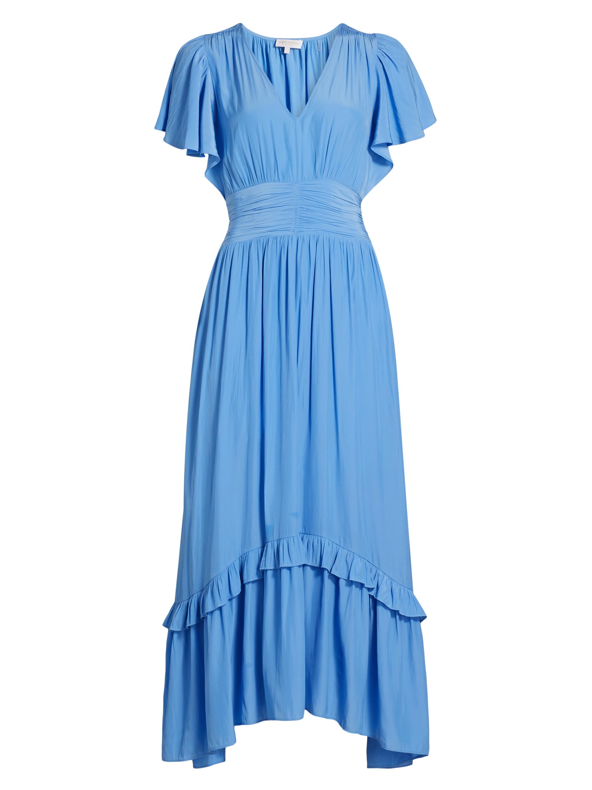 Ramy Brook Women's Joanie Ruffle-Trim Maxi Dress - Ribbon Blue