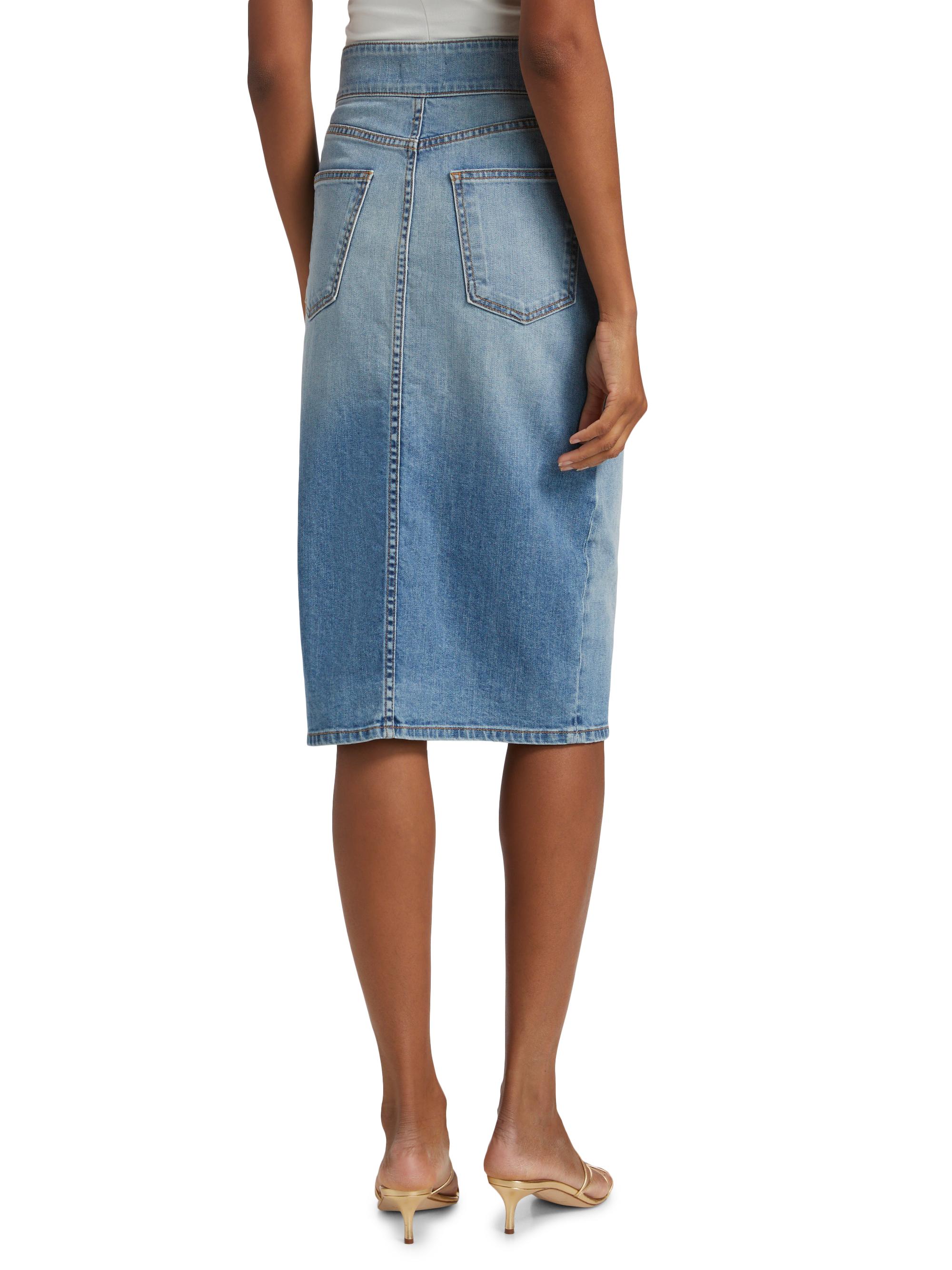 Ramy Brook Karter Stretch Denim Midi-Skirt | Saks Fifth Avenue