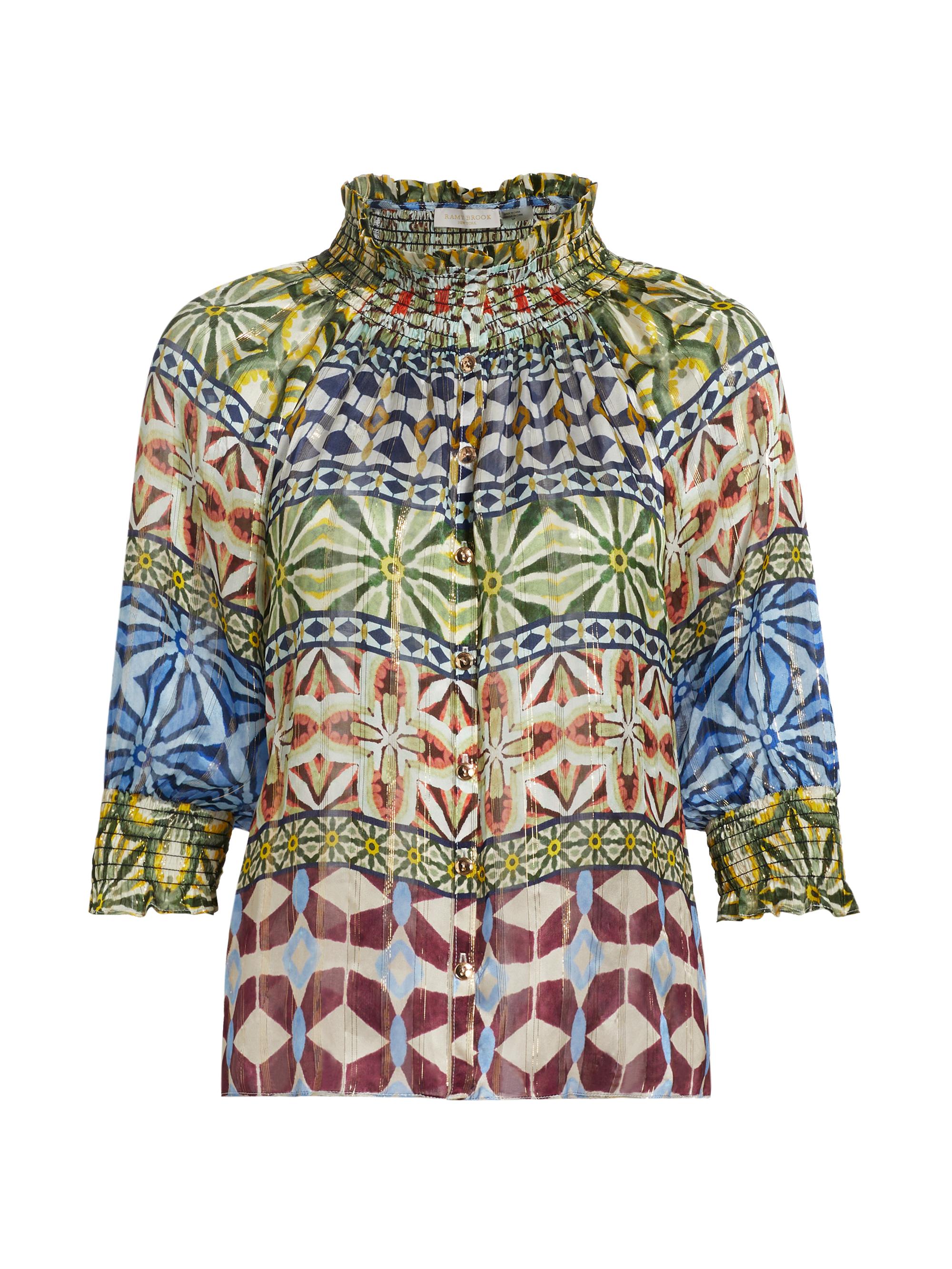 Chela Printed Silk Blouse