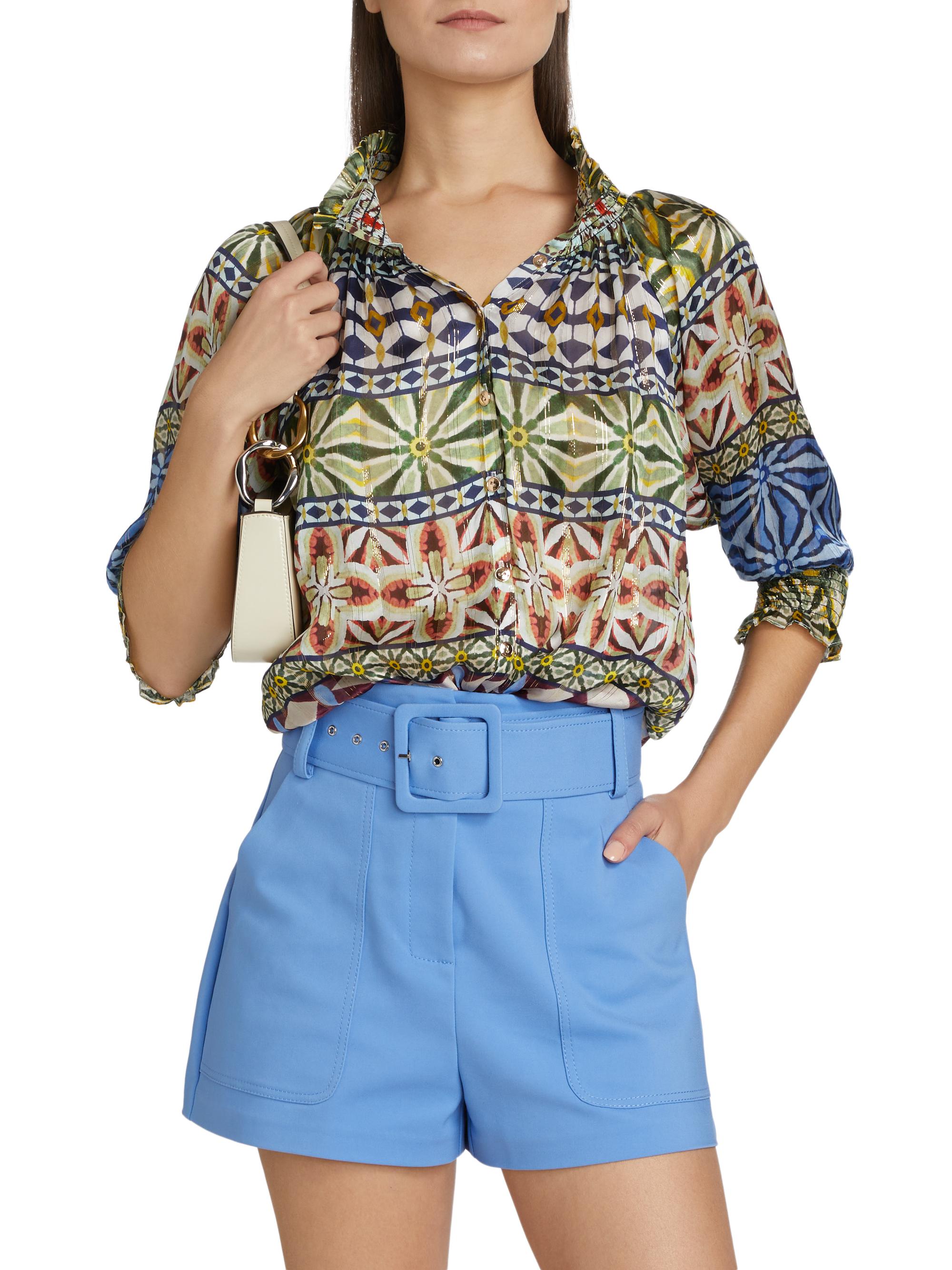 Ramy Brook Chela Printed Silk Blouse | Saks Fifth Avenue