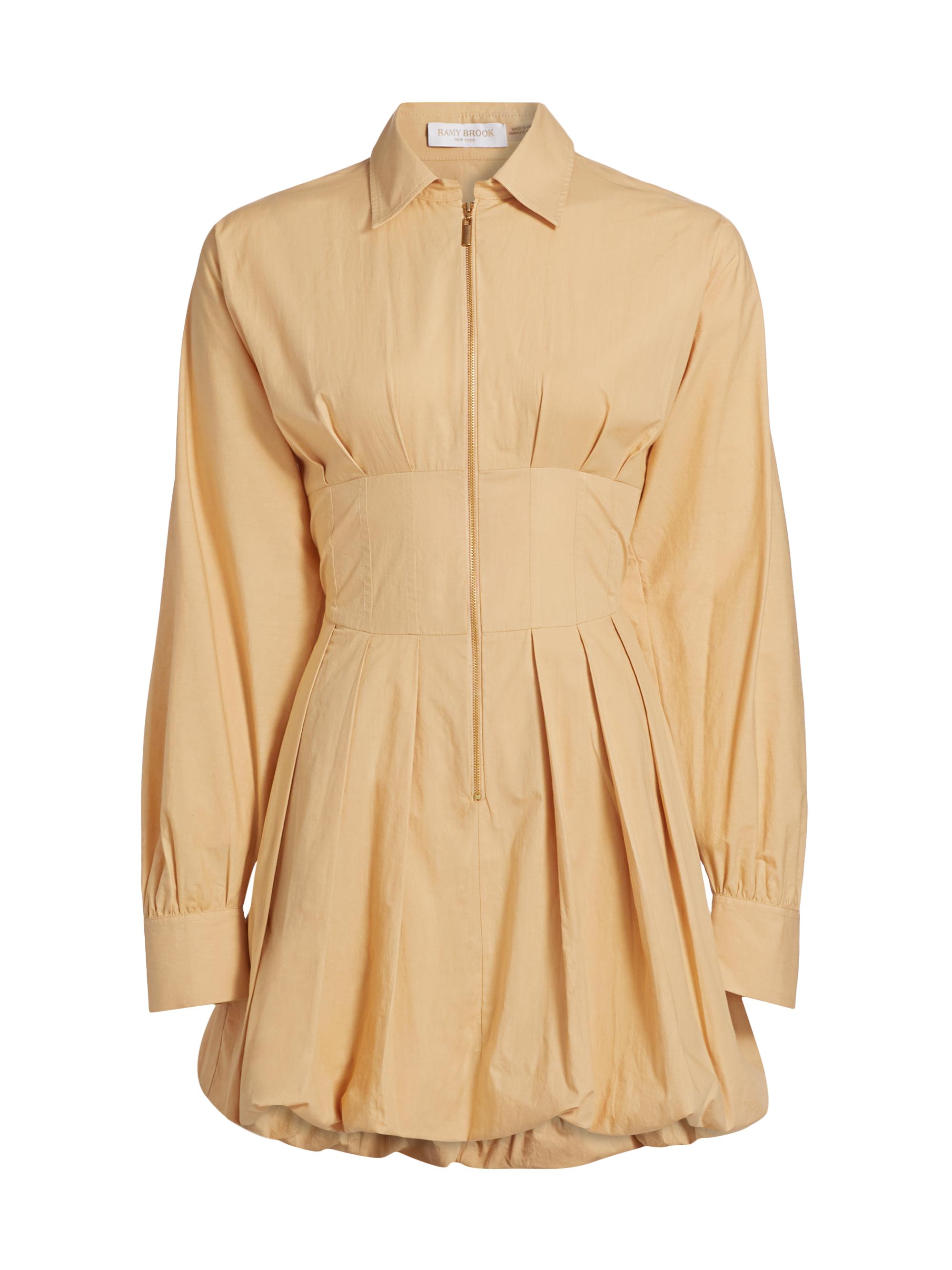 Ramy Brook Women's Naira Poplin Bubble-Hem Minidress - Burlap