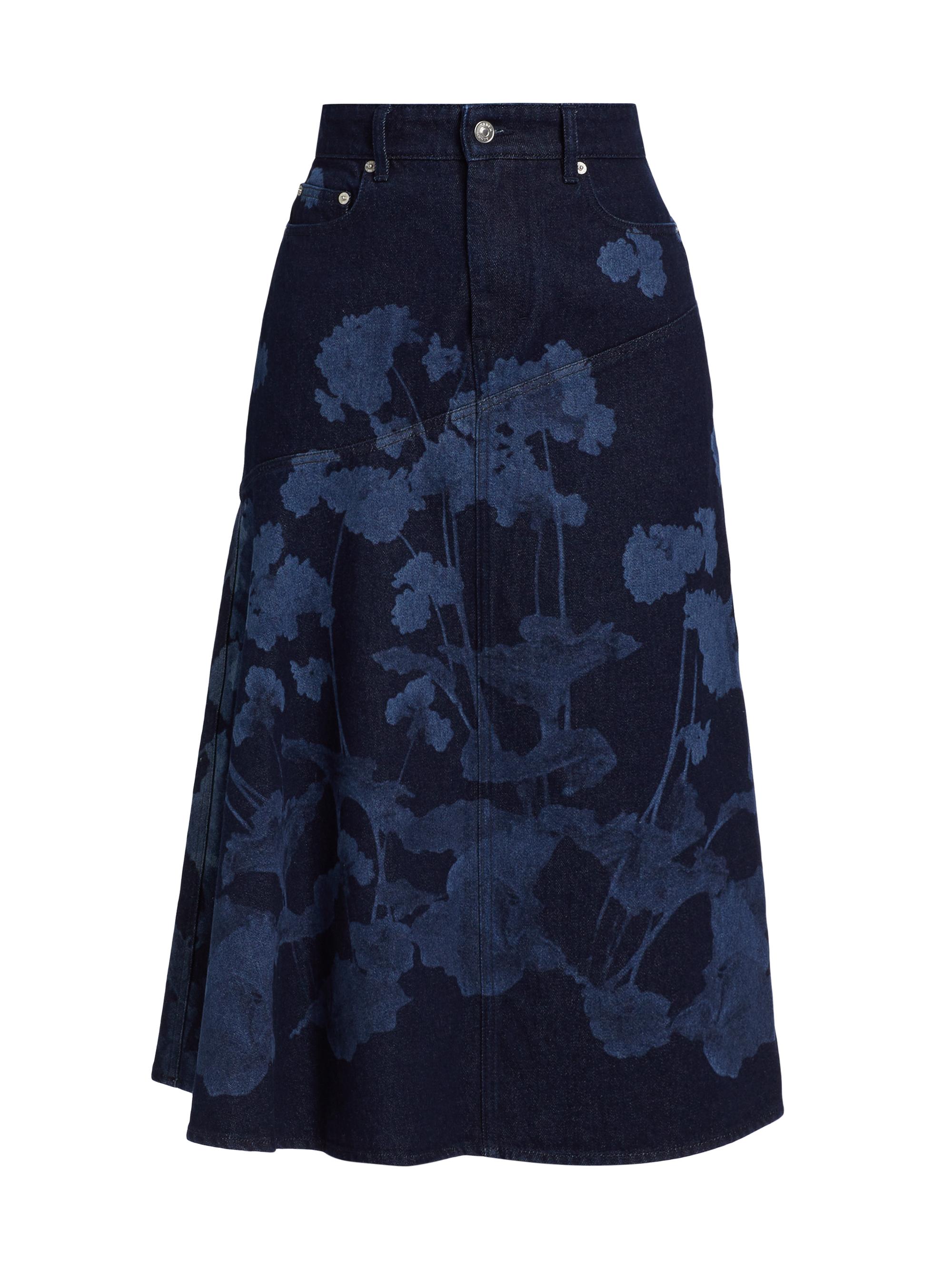 Erdem Satin Floral Midi-Skirt | Saks Fifth Avenue