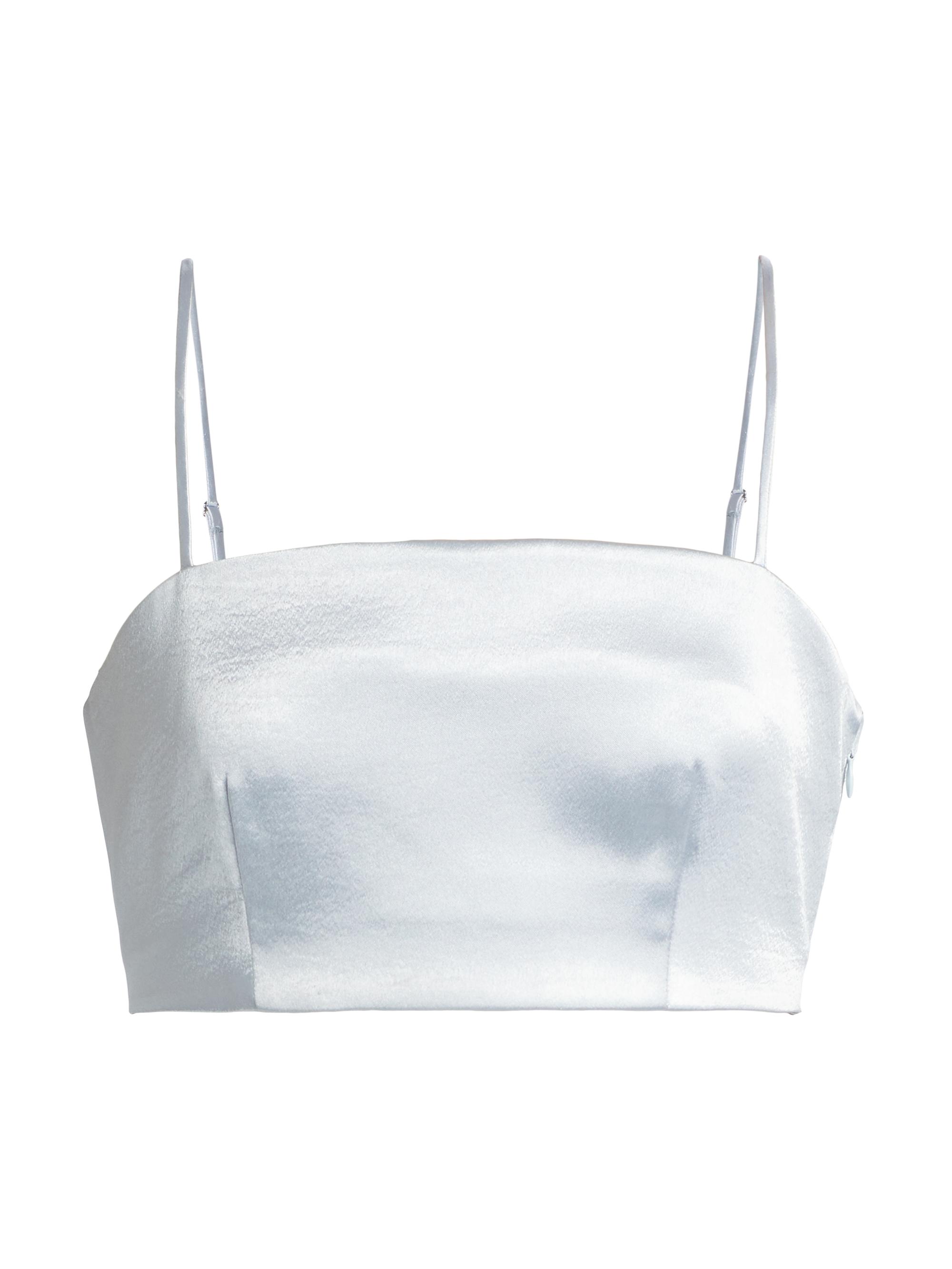 CINQ A SEPT Women's Nikki Satin Crop Top - Mercury