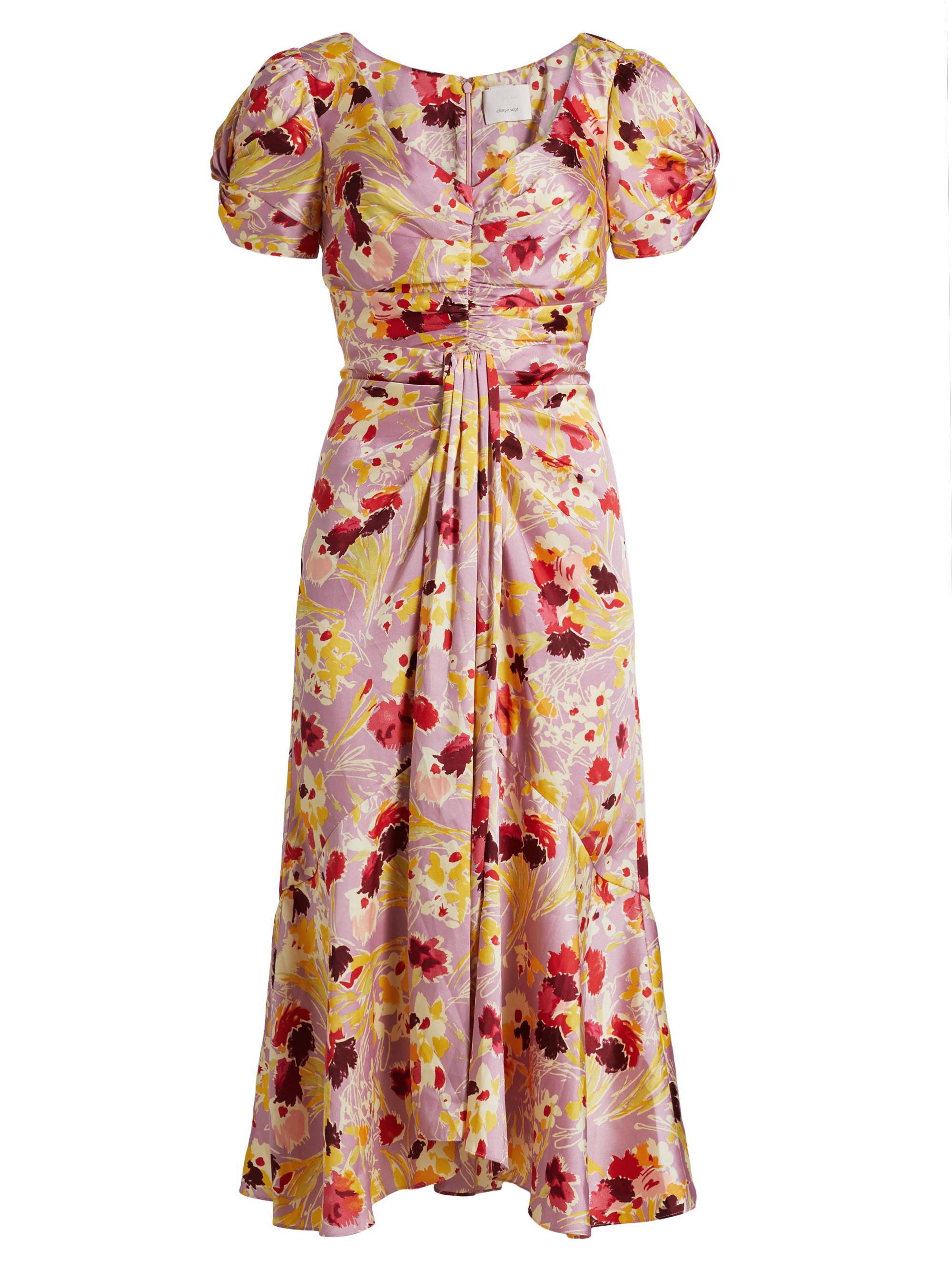 Ovatin.by.celebrty.cc57.ピックアップ、ギクバック新品付き Cinq à Sept Walker Floral Midi-Dress | Saks Fifth Avenue