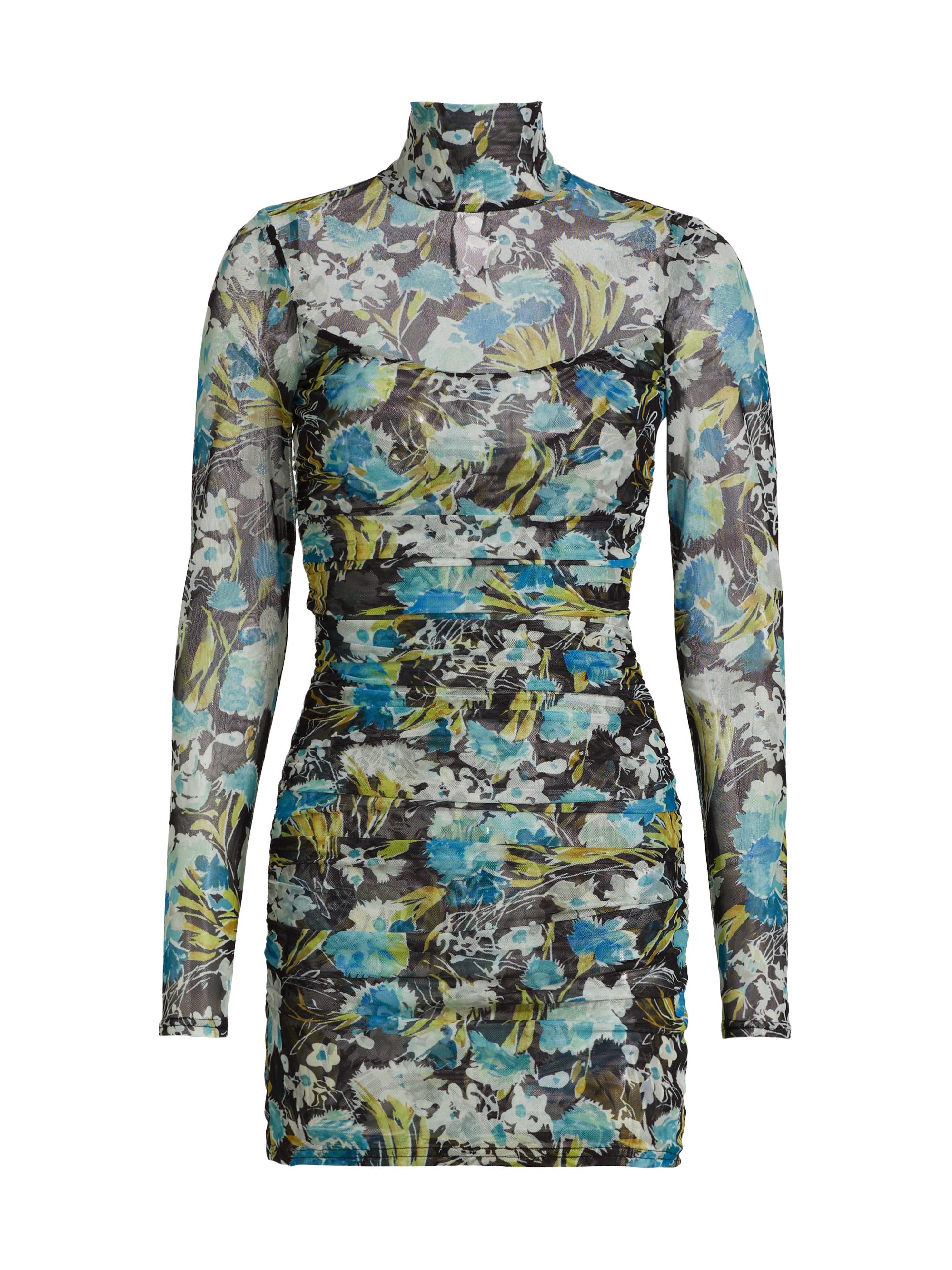 Cinq à Sept Women's Tossed Floral Harper Dress - Obsidian Multi