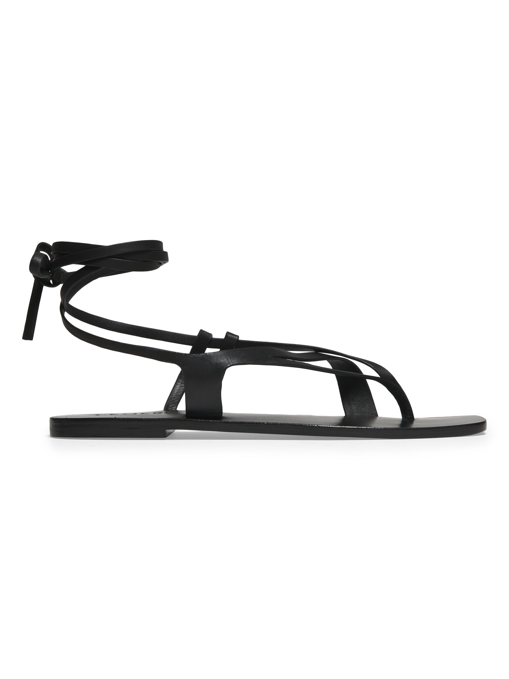 A.Emery Women's Rita Leather Ankle-Wrap Sandals - Black