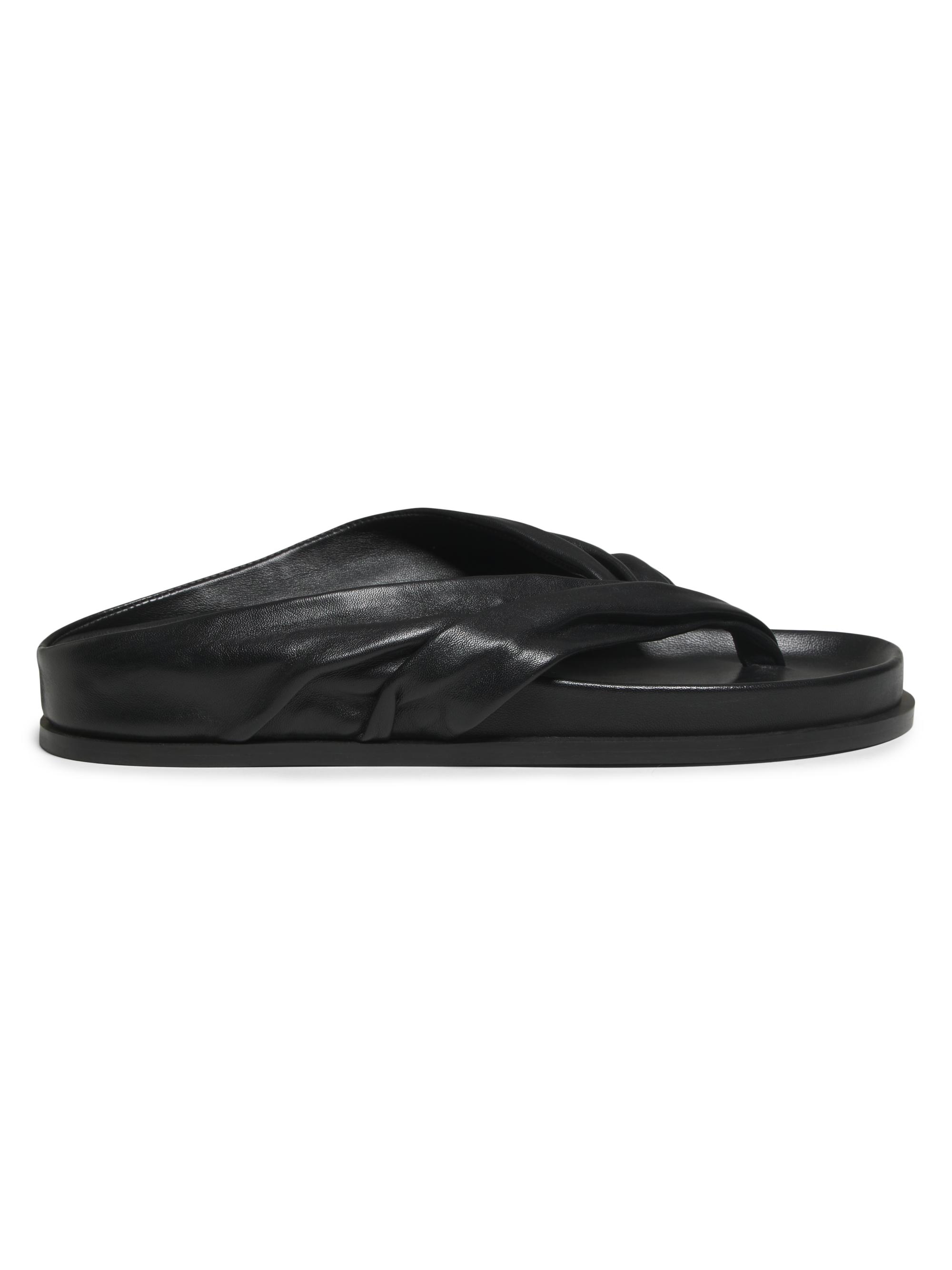 A.Emery Women's Shaw Leather Slide Sandals - Black