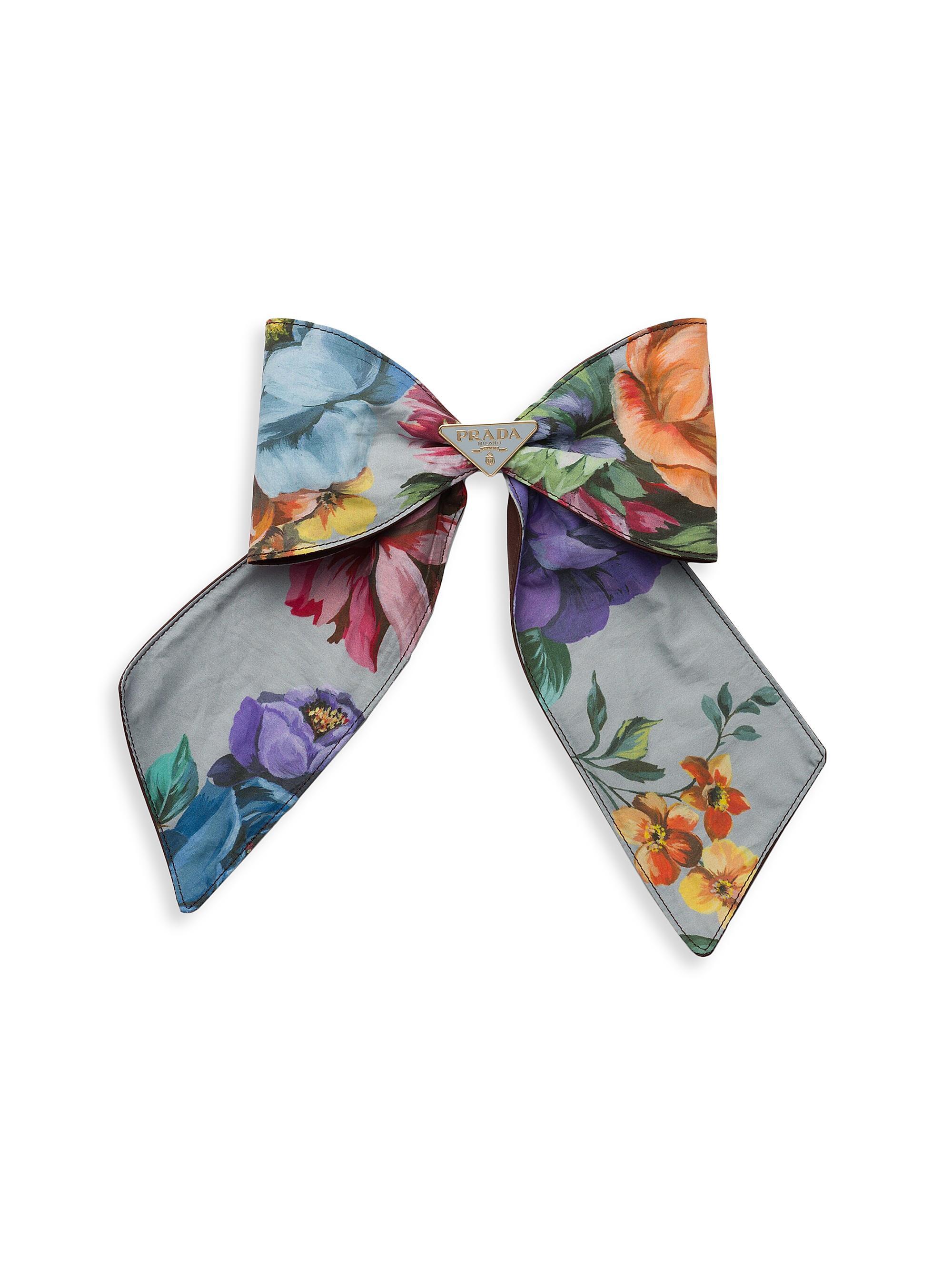 Prada Women's Printed Fabric Hair Clip