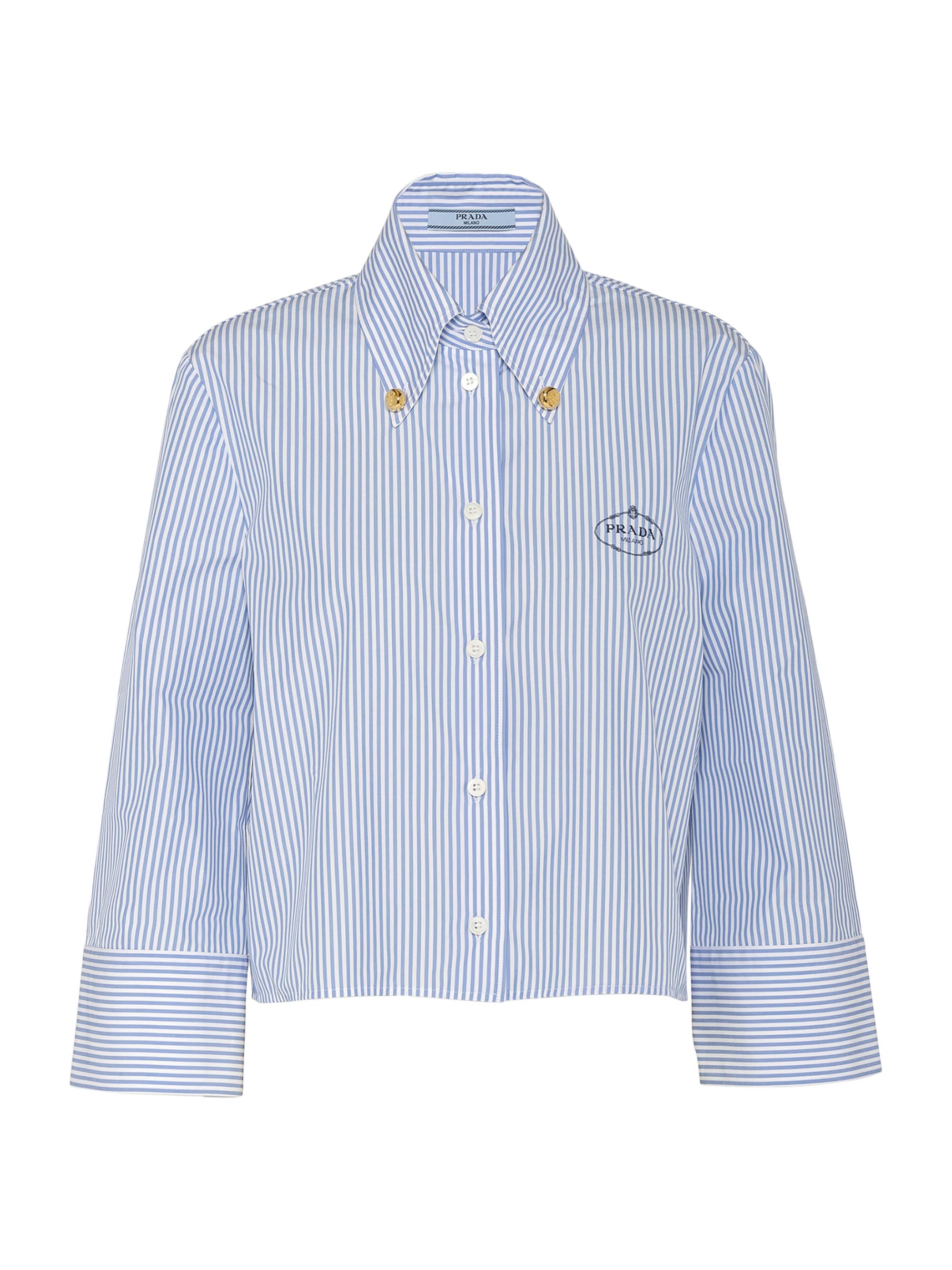 Prada Embroidered Striped Shirt | Saks Fifth Avenue