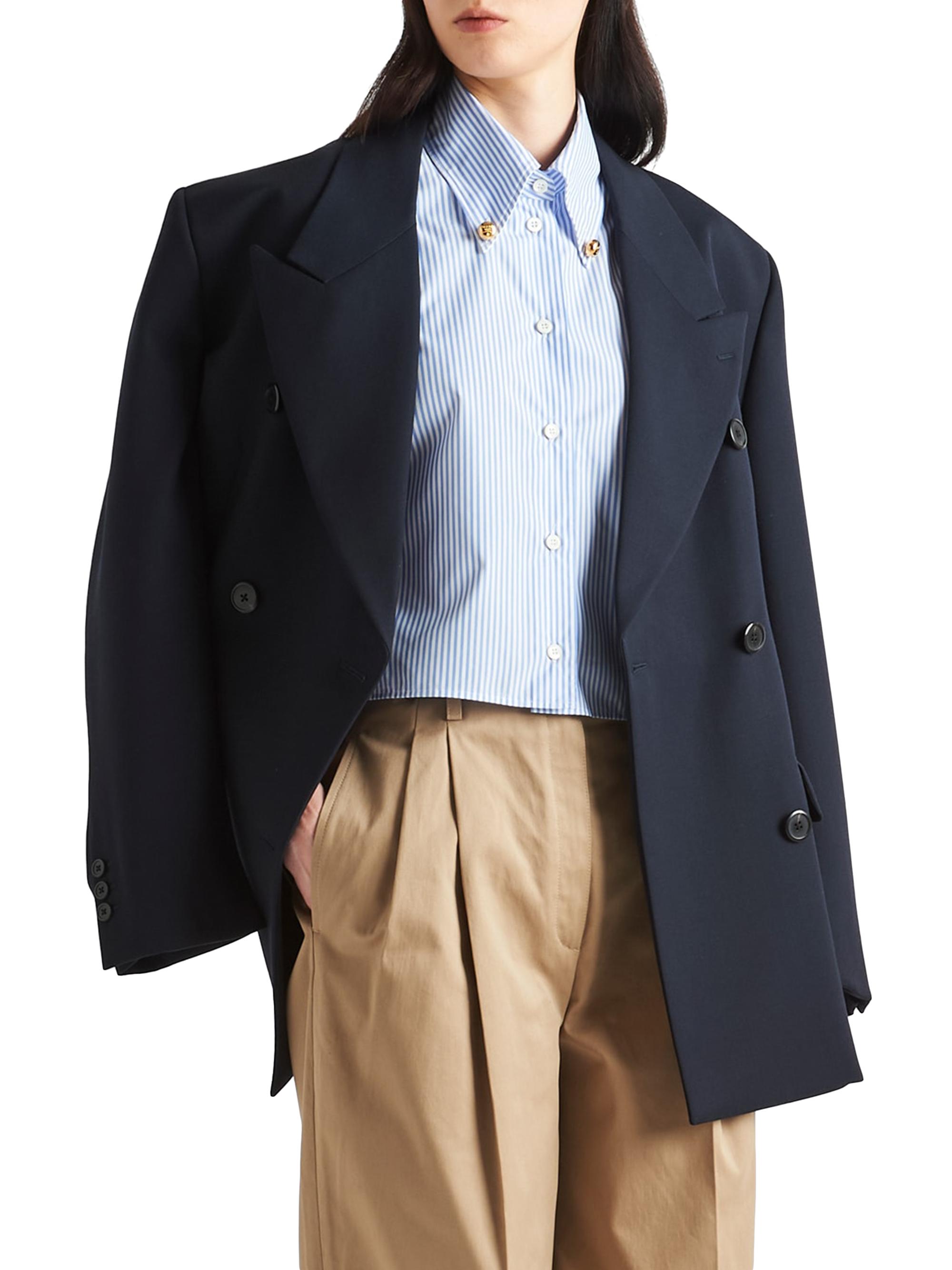 Prada Embroidered Striped Shirt | Saks Fifth Avenue