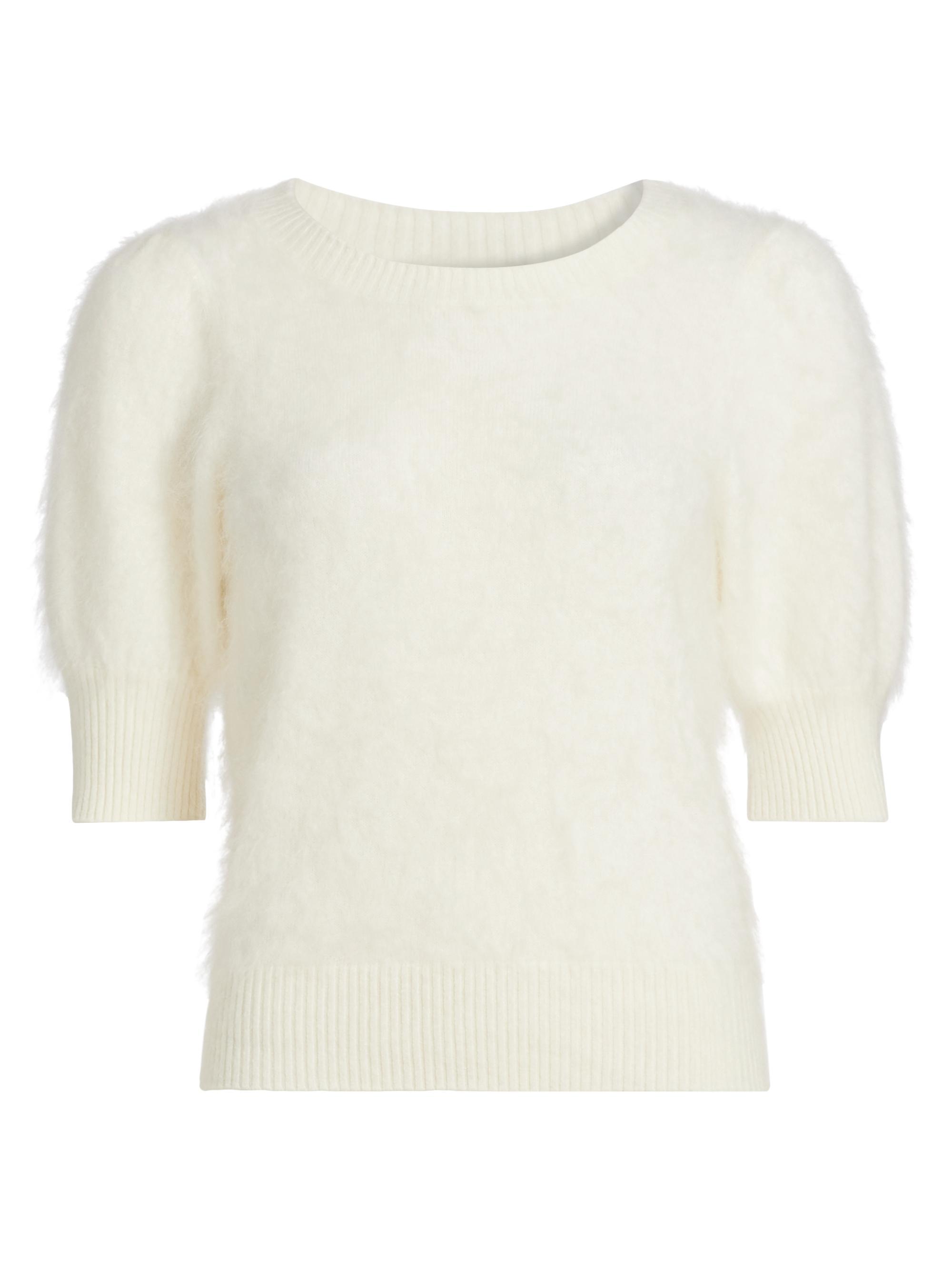 Paige Women's Gladiolus Brushed Cashmere Short-Sleeve Sweater -