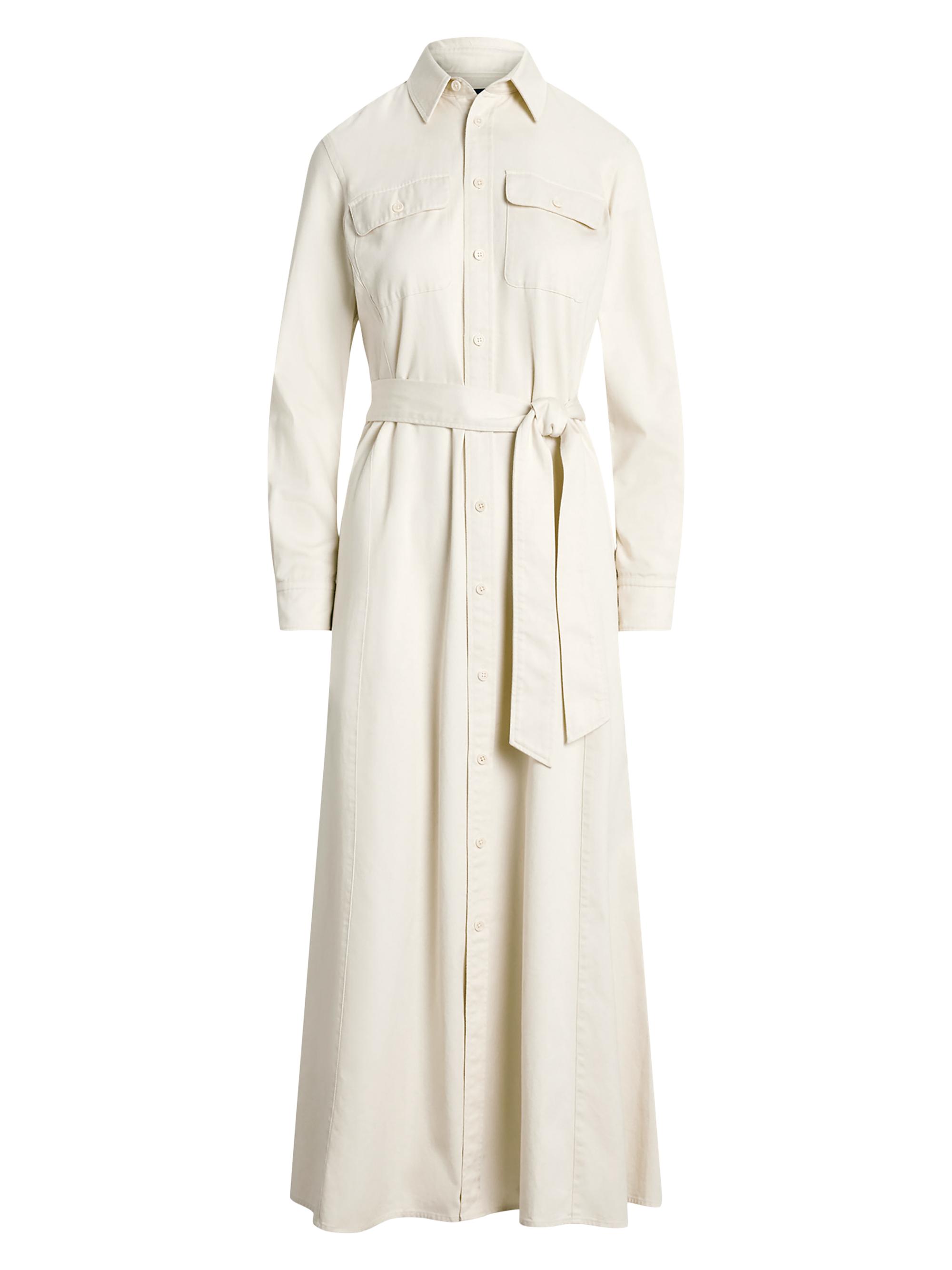 Polo Ralph Lauren Women's Cotton Twill Tie-Waist Shirtdress - Vanilla Cream