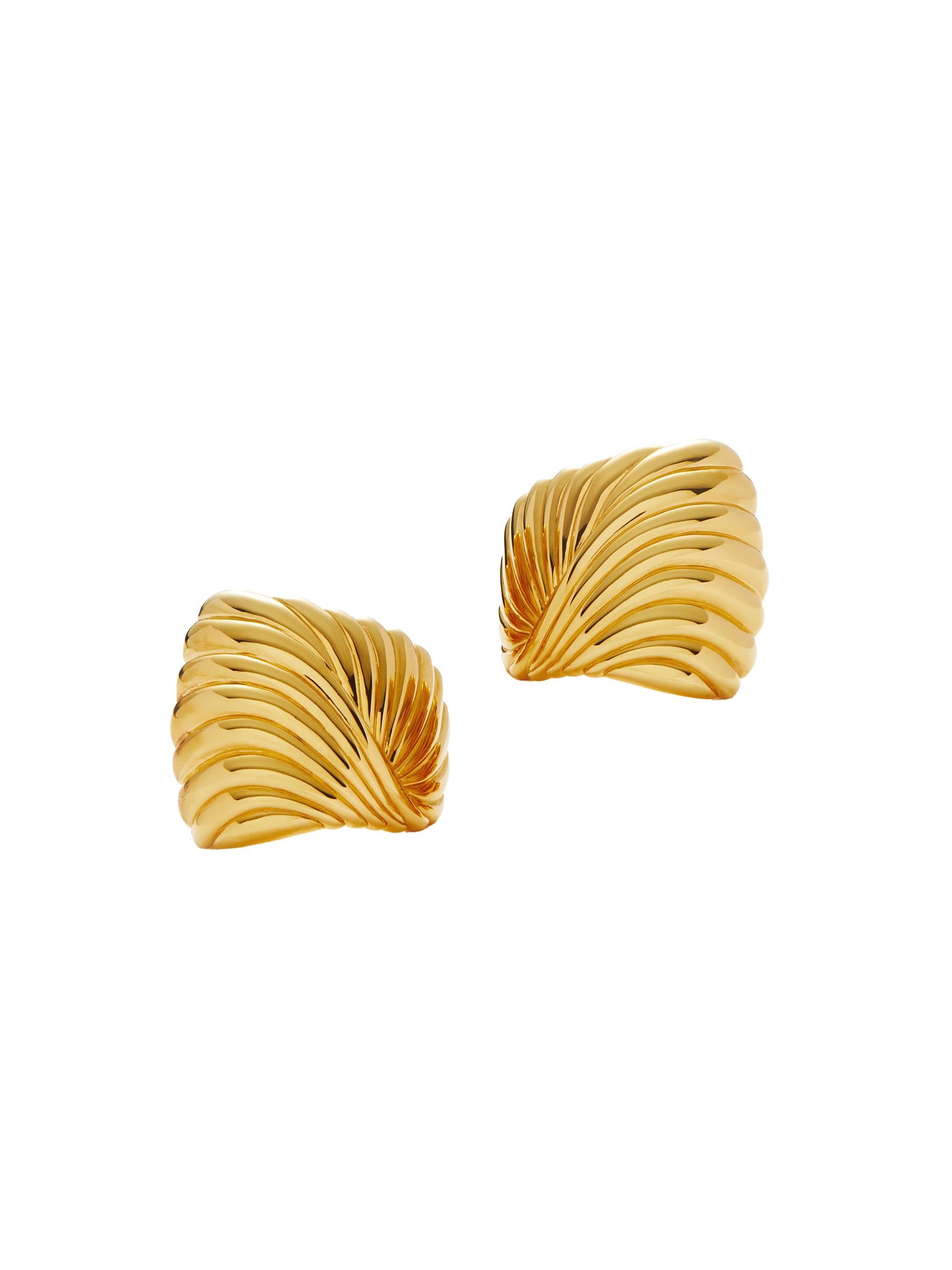 Missoma Women's 18K-Gold-Plated Ridged Stud Earrings - Gold