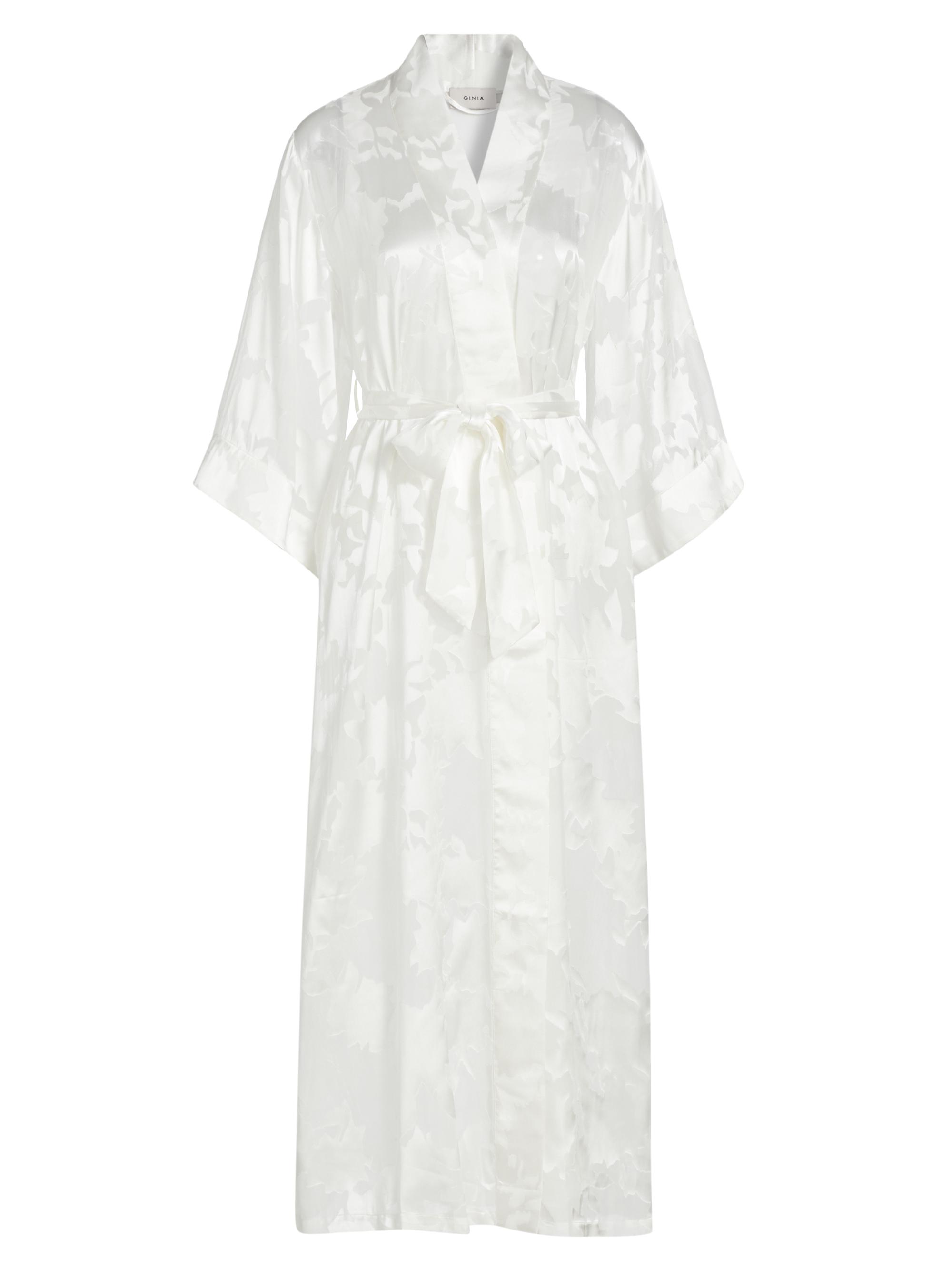 Ginia Women's Valentina Silk Robe - White