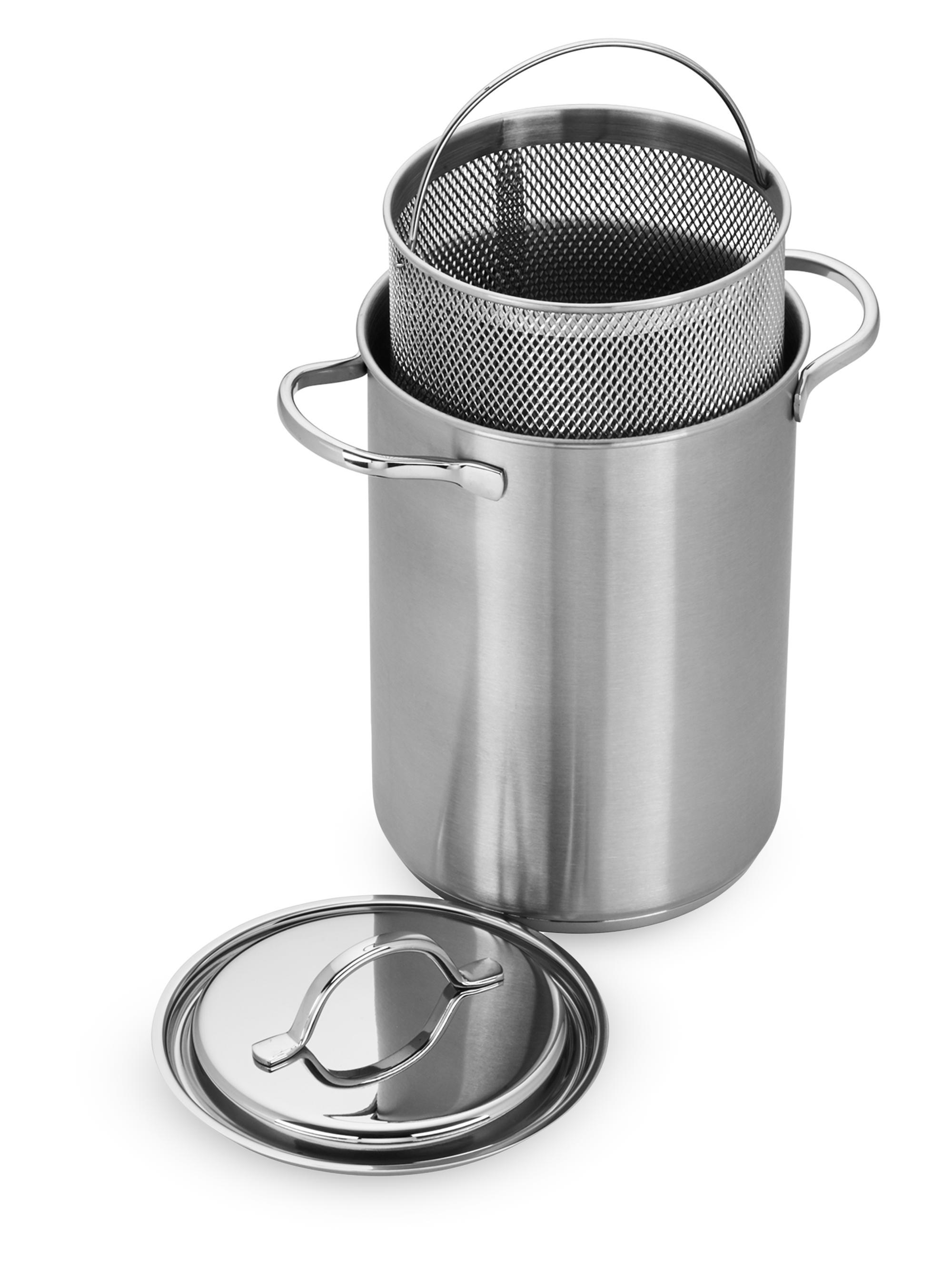 Demeyere Resto 4.8 Quart Stainless Steel Asparagus/Pasta Cooker Set - Stainless Steel