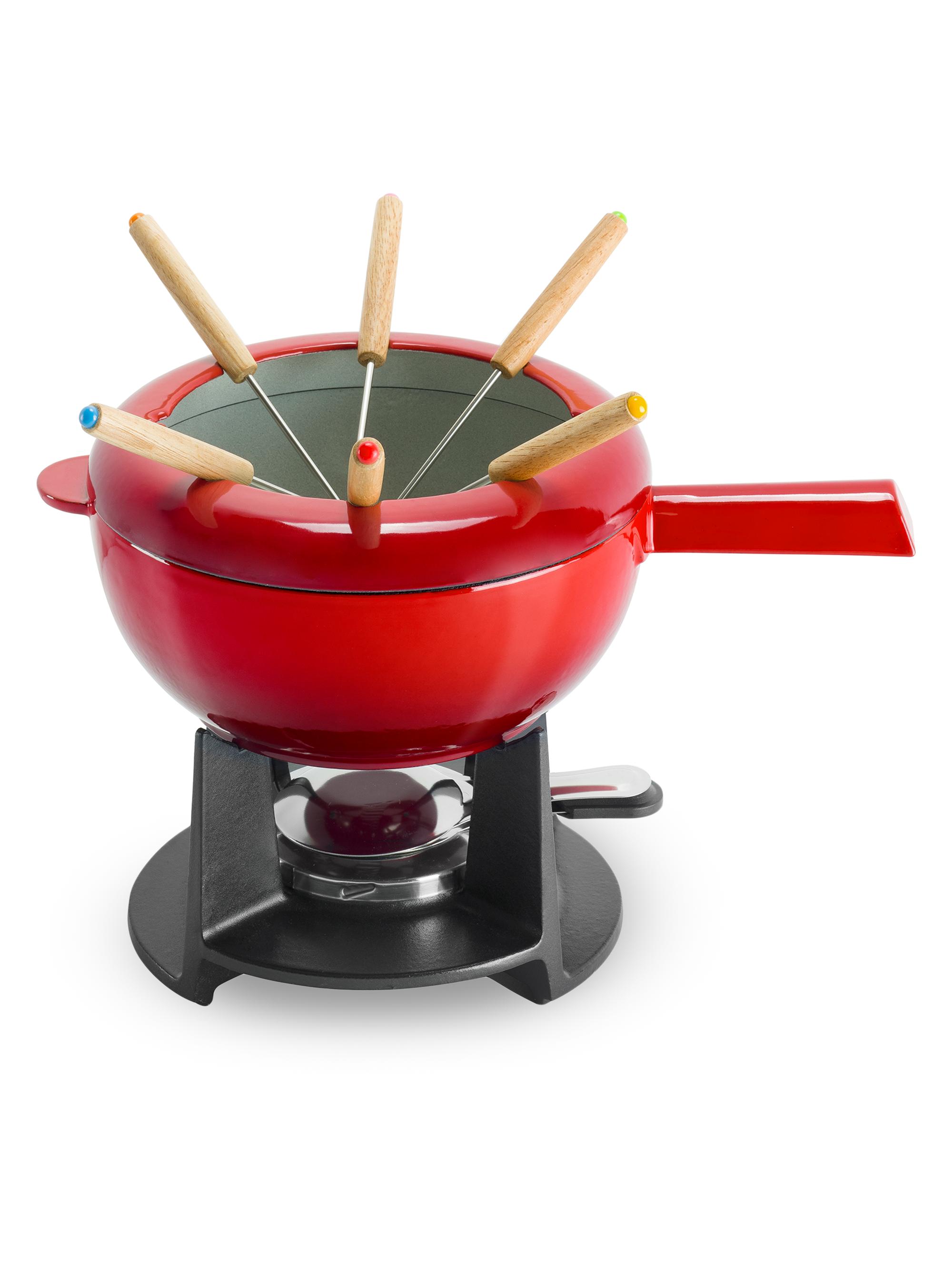 ZWILLING J.A. Henckels Fondue Pot Set with 6 Forks - Cherry