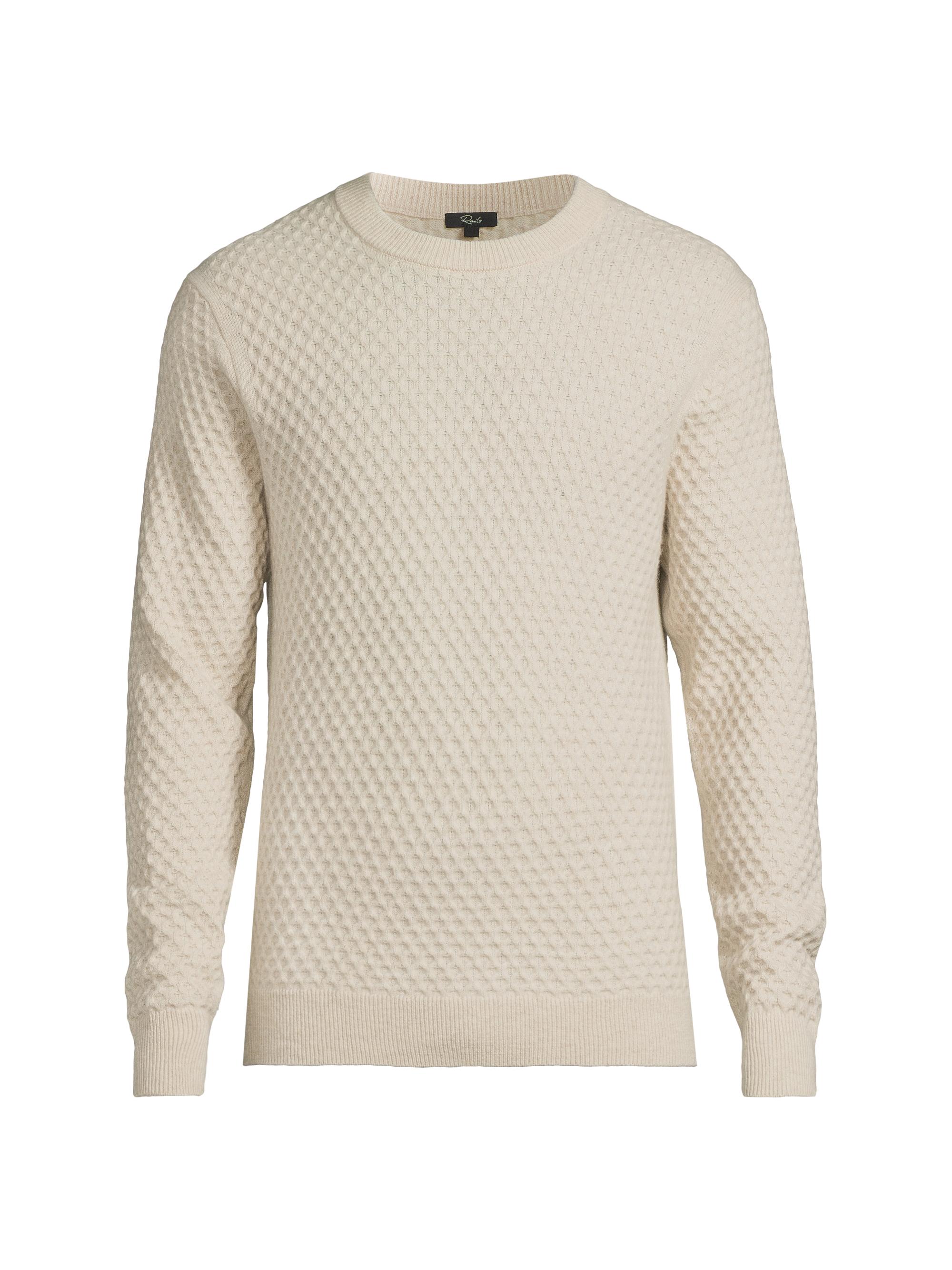 Rails Men's Carrick Heathered Wool-Blend Sweater - Oatmeal Heather