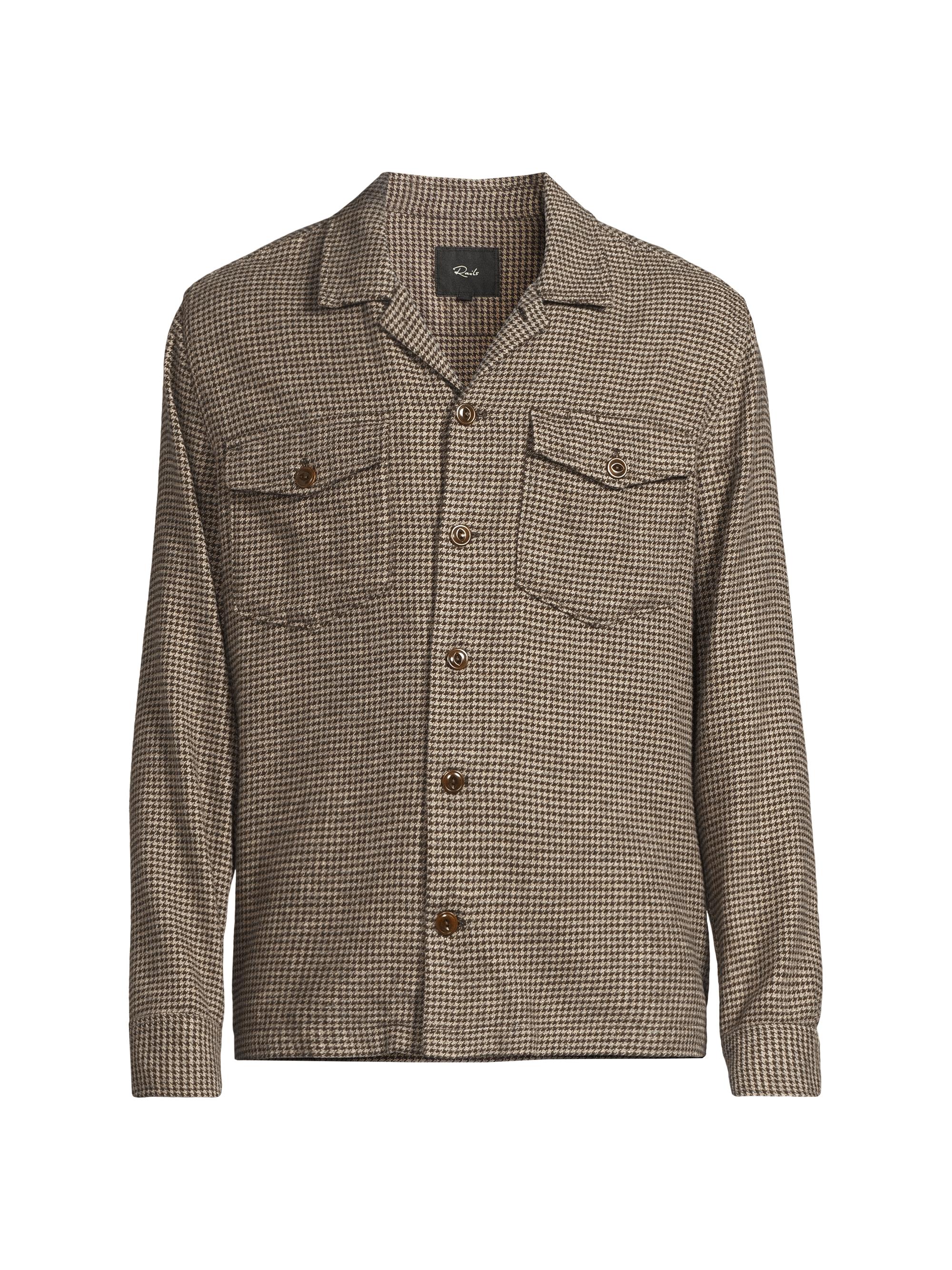 Rails Men's Kerouac Houndstooth Cotton Shirt - Mire