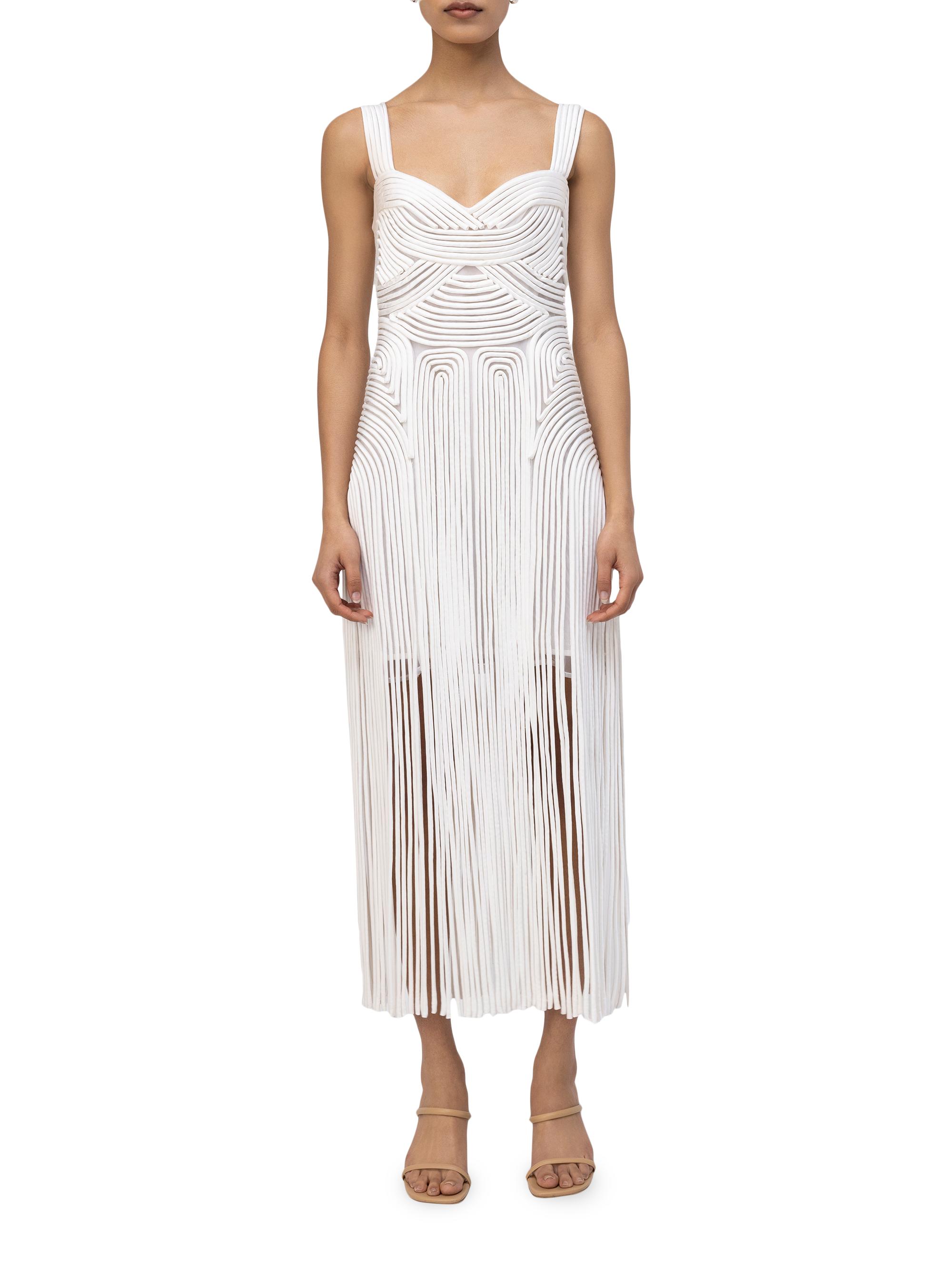 SIMKHAI Darby Fringe Hem Cord Midi-Dress | Saks Fifth Avenue