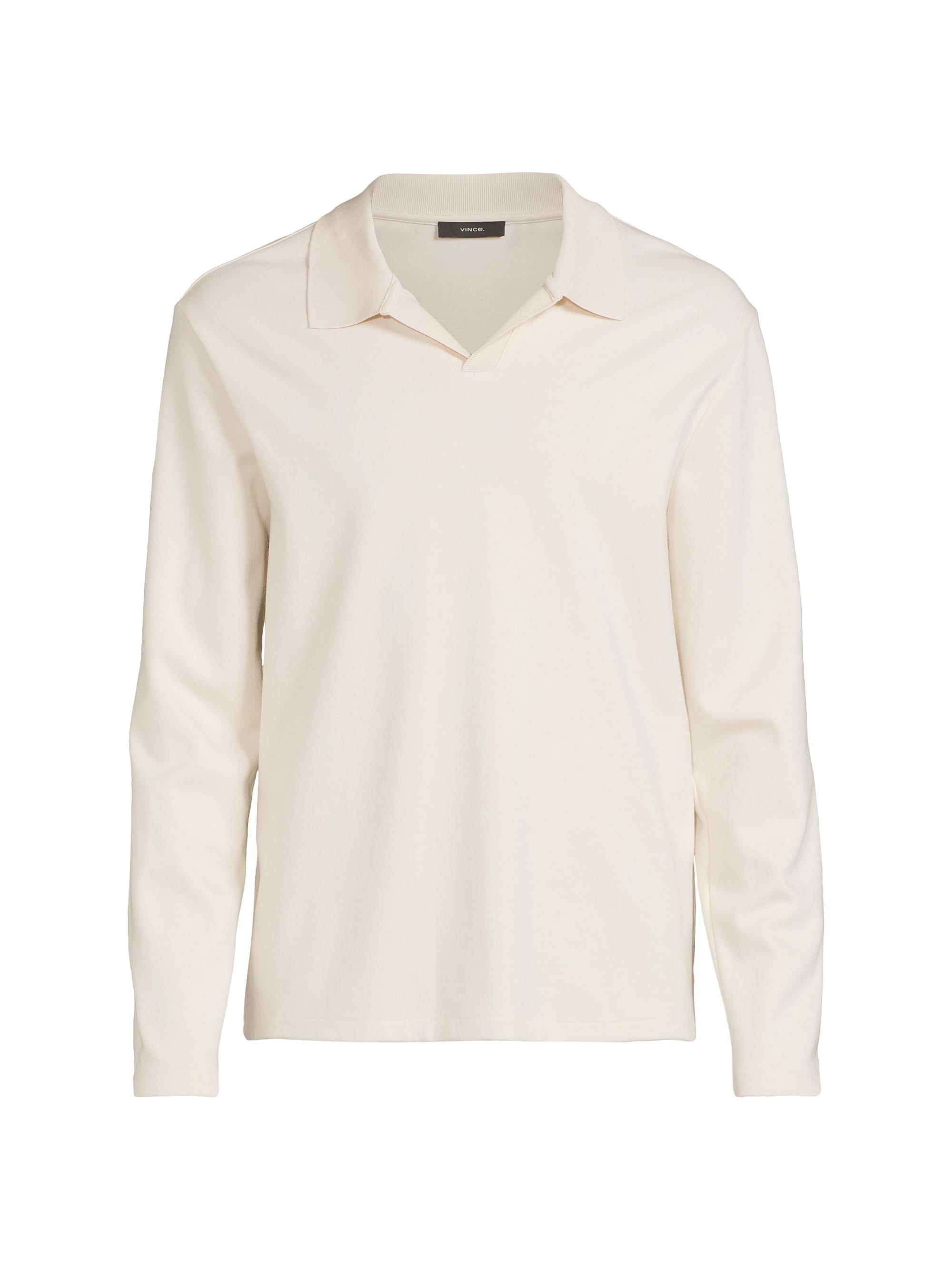 Vince French Terry Long-Sleeve Quarter-Zip Polo Sweater | Saks