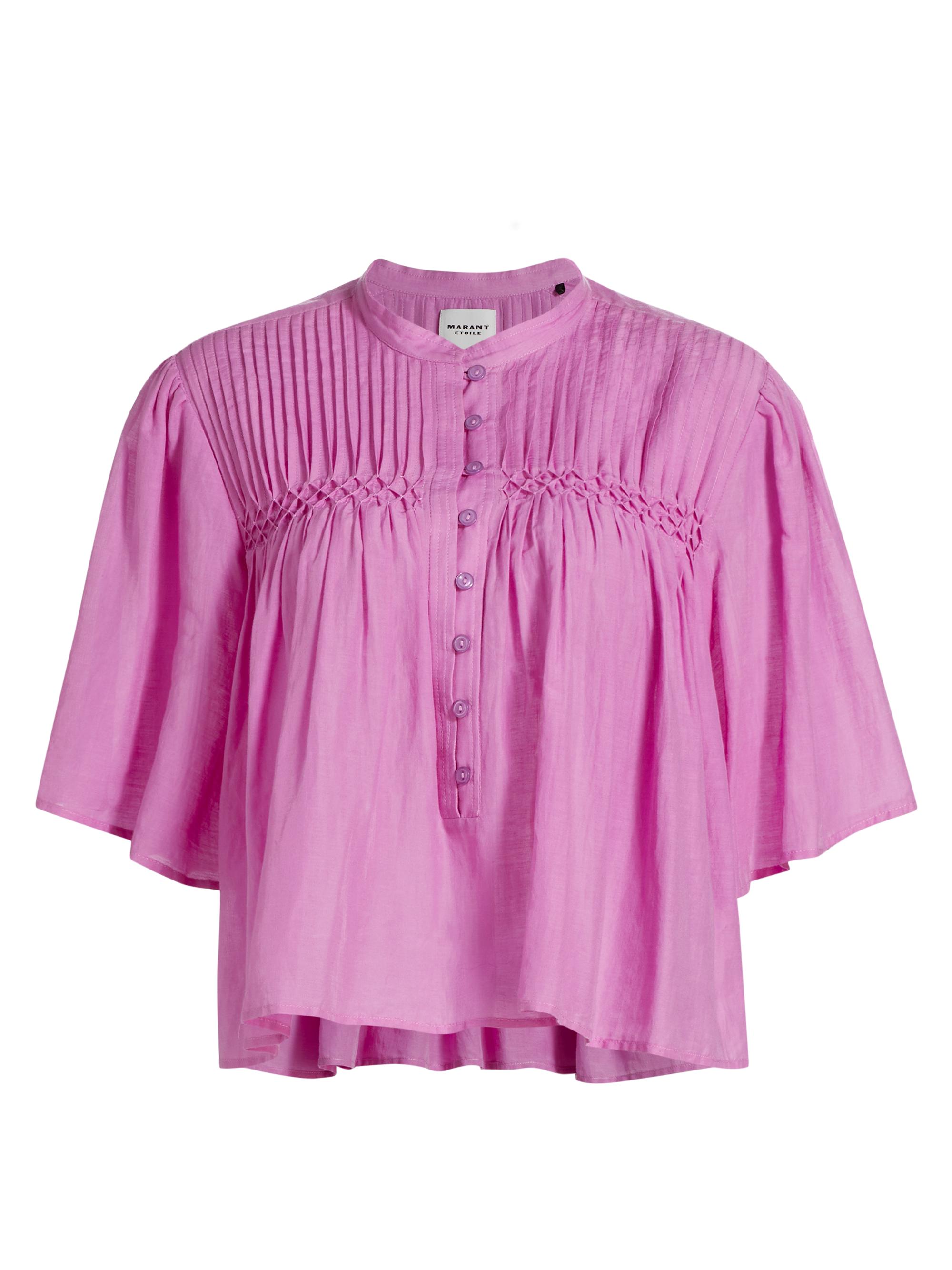 Isabel Marant Étoile Women's Destiny Smocked Blouse - Pink Lavender