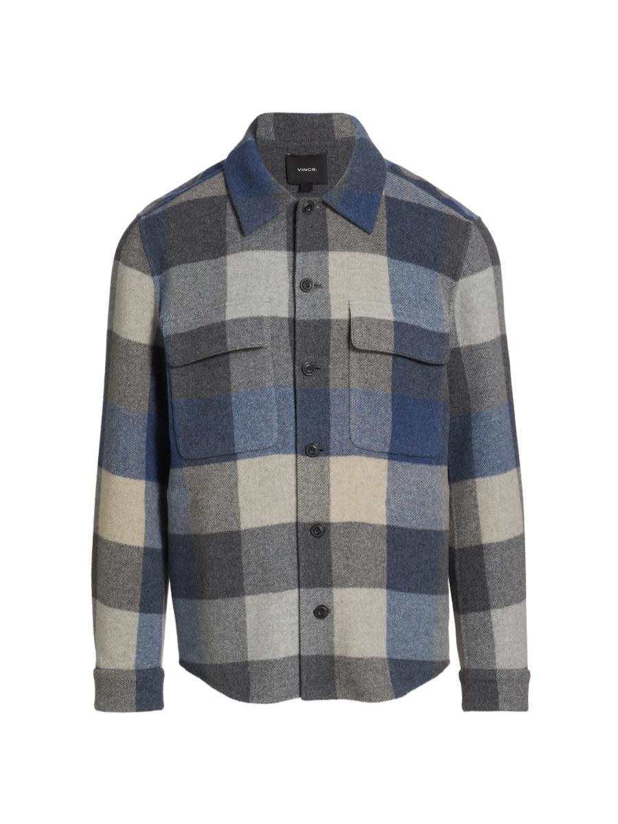 Vince Splittable Plaid Shirt Jacket | Saks Fifth Avenue