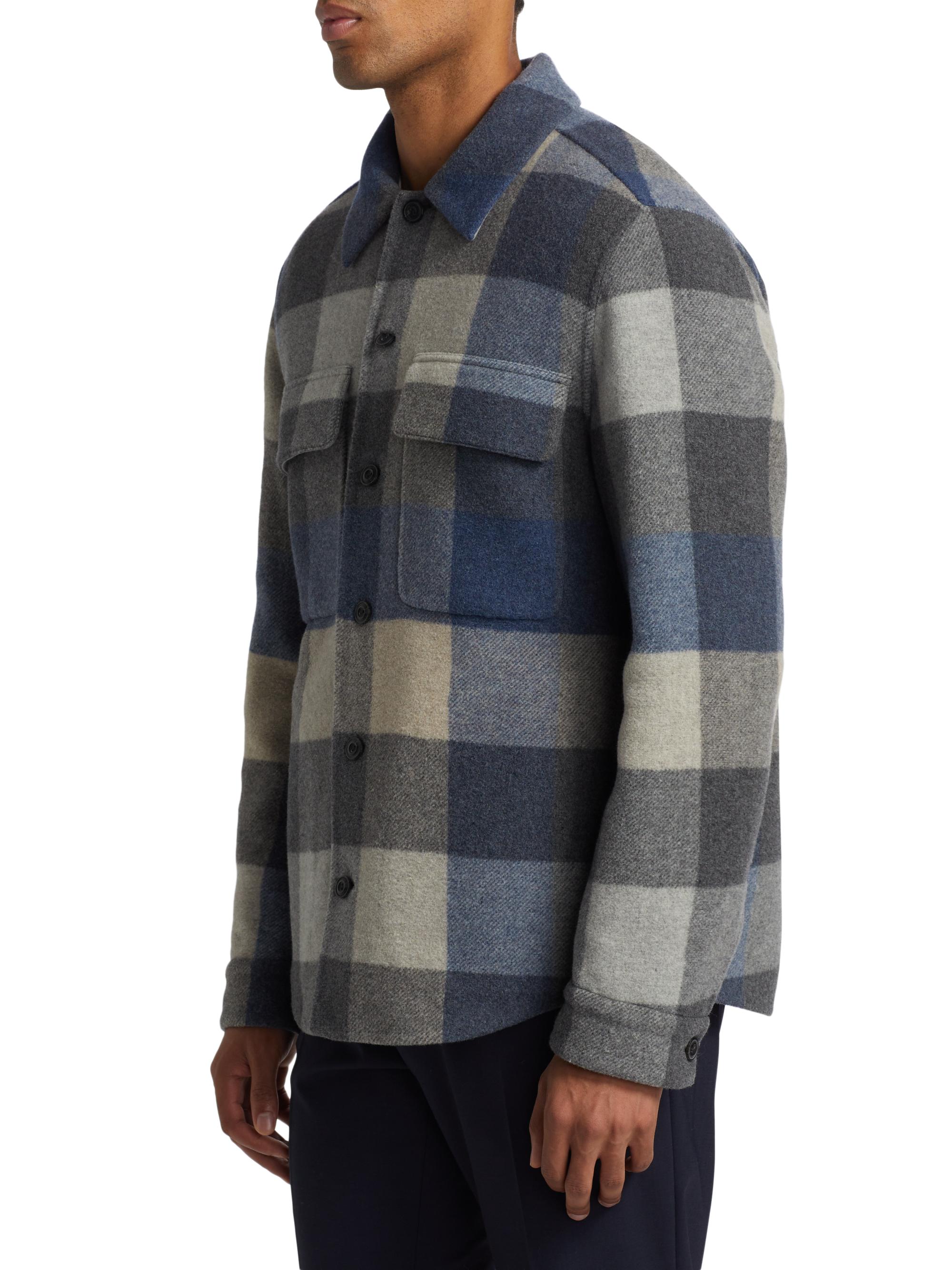 Vince Splittable Plaid Shirt Jacket | Saks Fifth Avenue