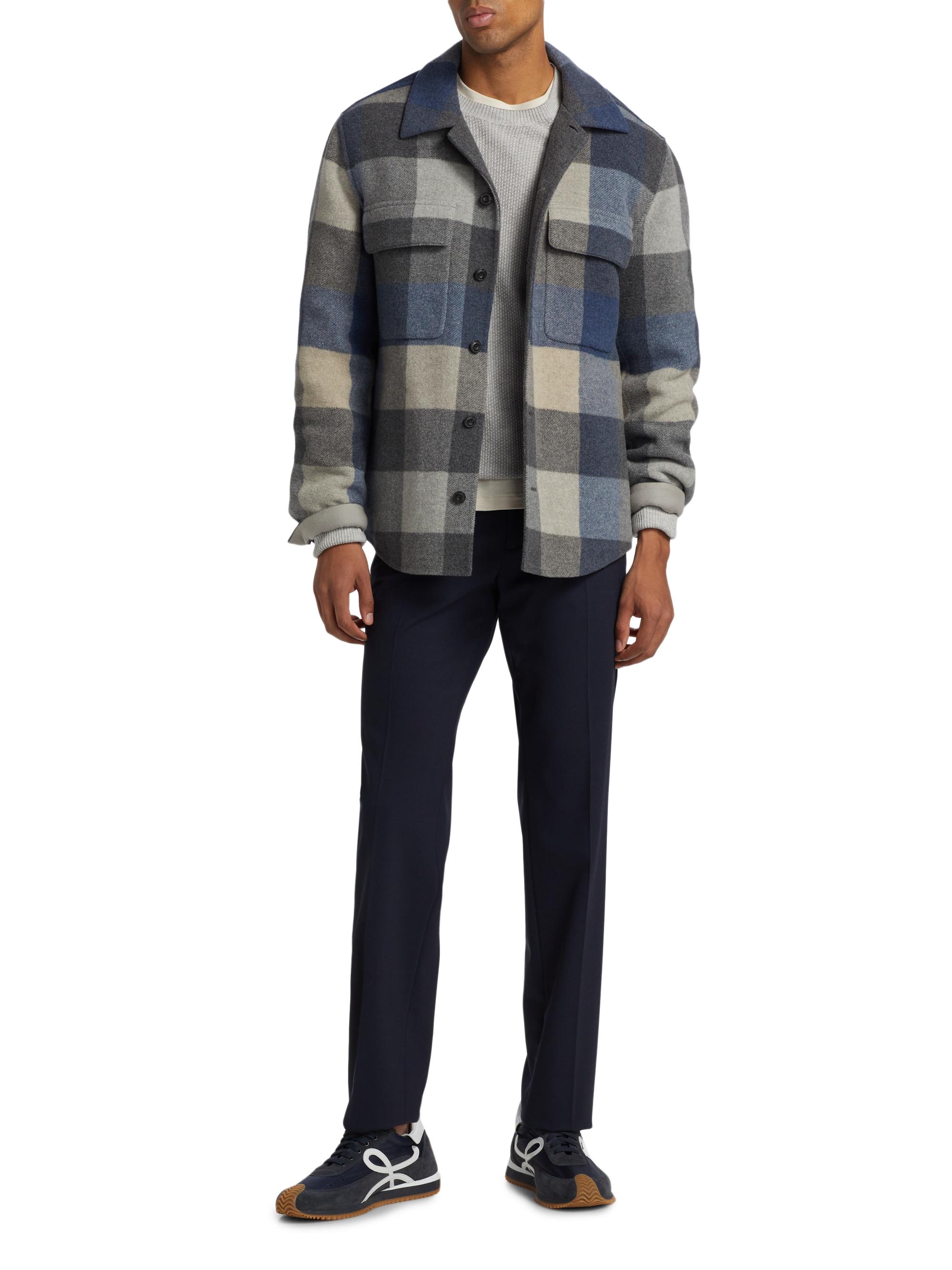 Vince Splittable Plaid Shirt Jacket | Saks Fifth Avenue