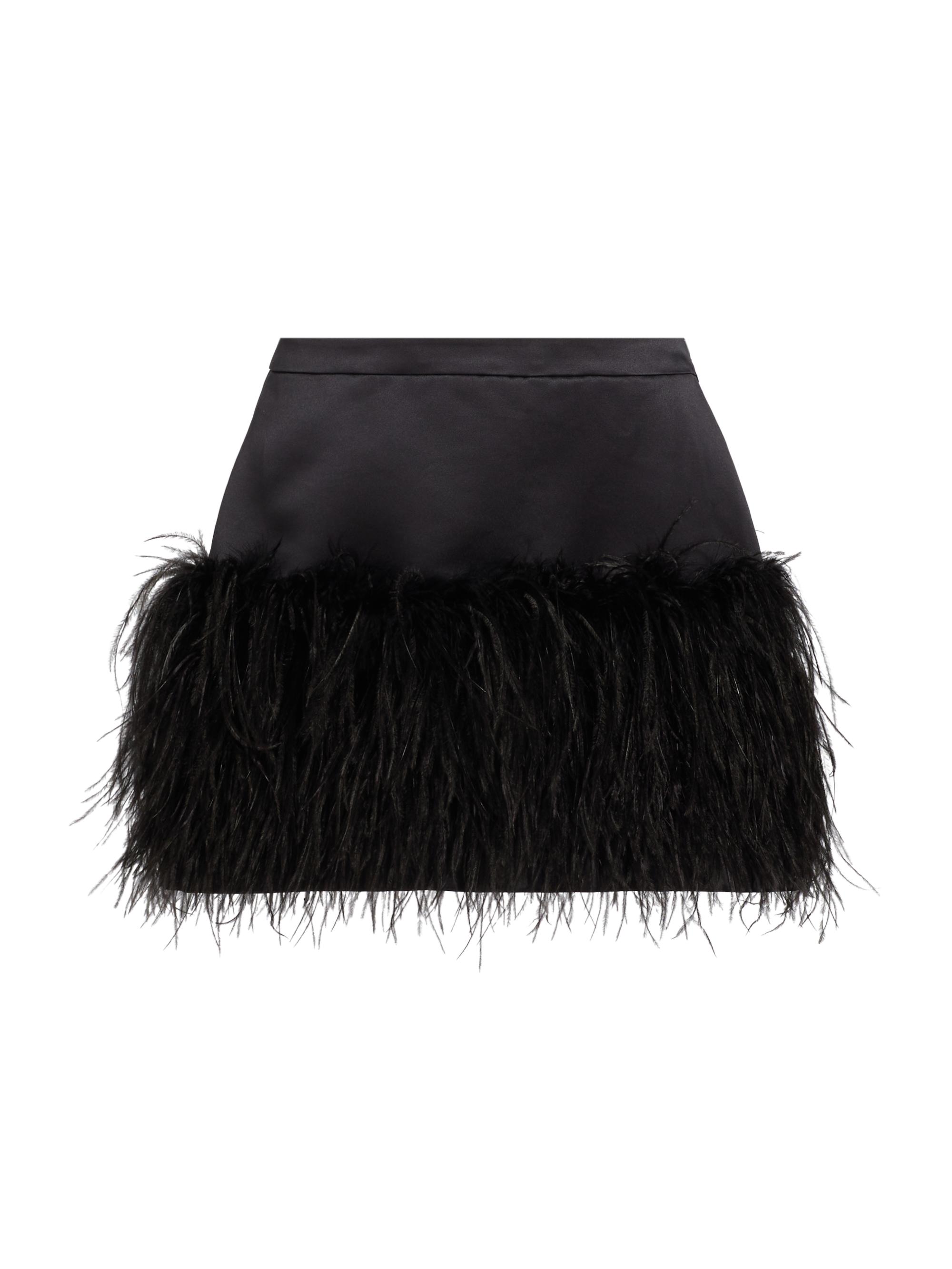 LoveShackFancy Women's Belle Plum Viviette Miniskirt - Black